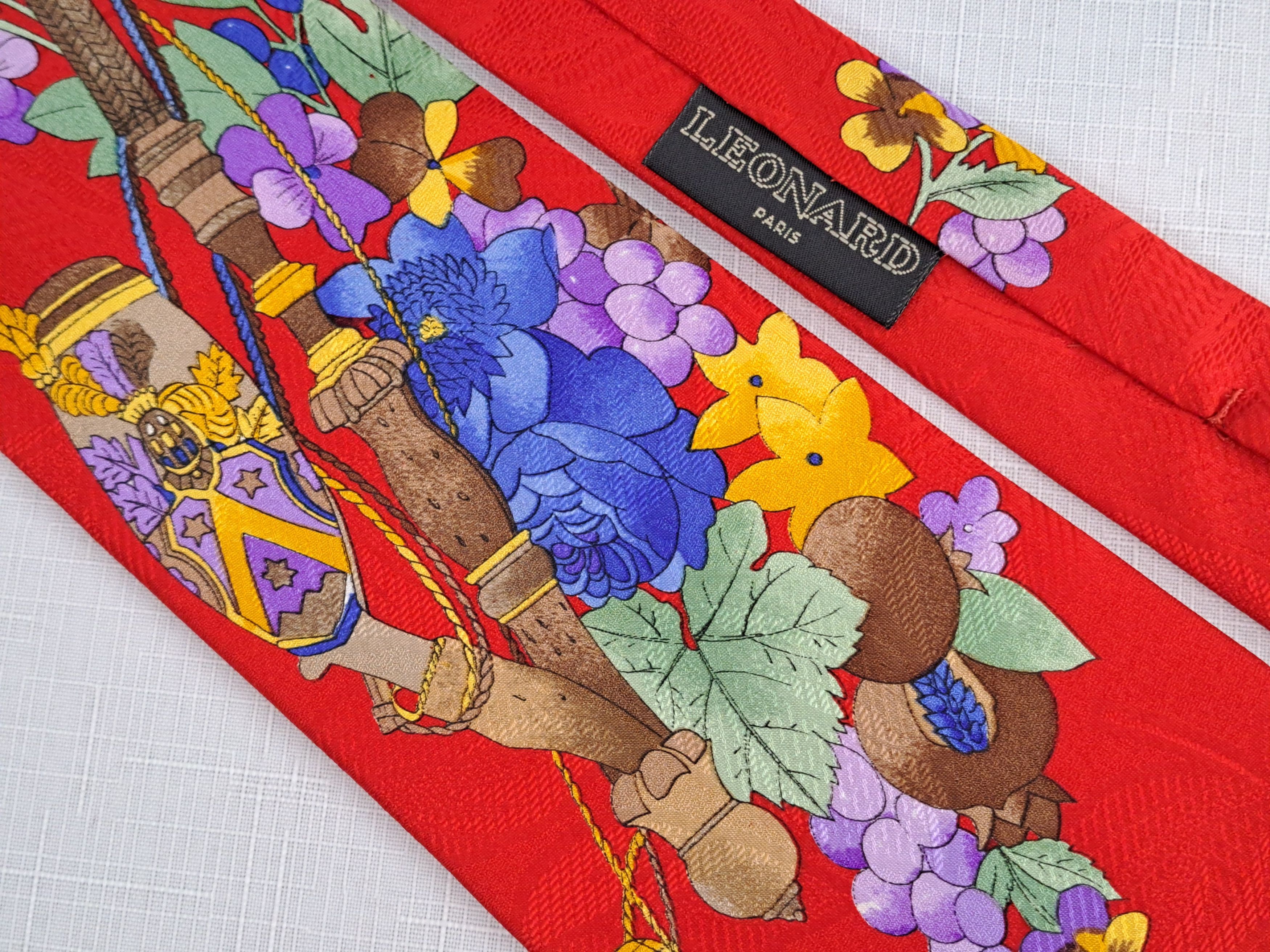 Leonard Paris × Vintage LEONARD Paris jacquard silk tie. Made in Italy. Size ONE SIZE - 1 Thumbnail
