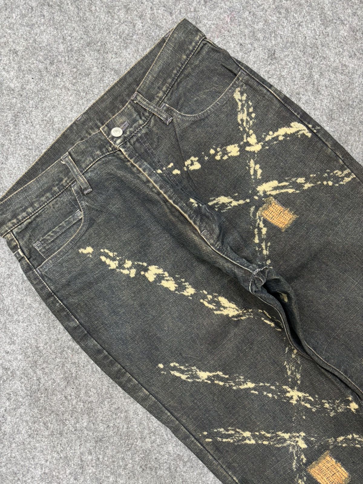 Designer 💥MODERM Samurai Slash MudWash Rusty Distressed Denim F675 Size US 32 / EU 48 - 9 Thumbnail