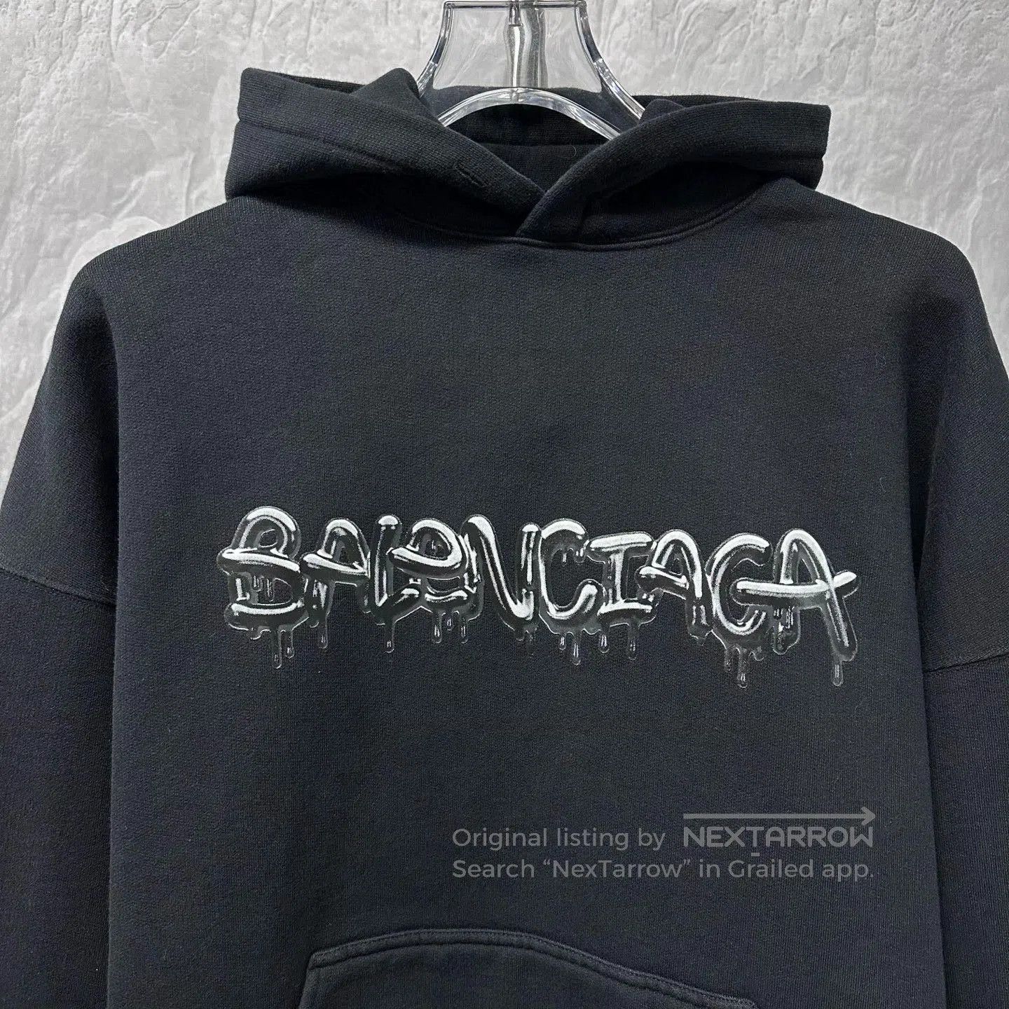 Balenciaga balenciaga j01071 black hoodie with stains. Size US XXS / EU 40 - 2 Thumbnail