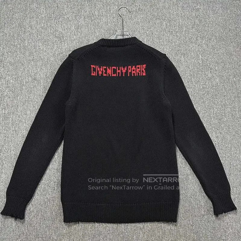 Givenchy Givenchy Black Wool Long Sleeve Knit Sweater . Size US M / EU 48-50 / 2 - 4 Thumbnail