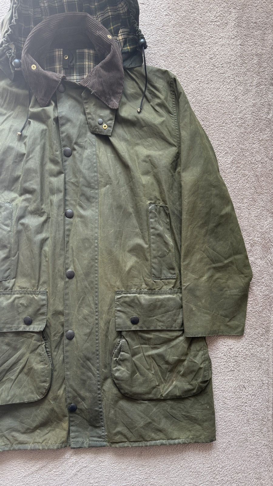 Barbour Vintage Barbour Border Waxed Coat Jacket Made in England Size US S / EU 44-46 / 1 - 4 Thumbnail