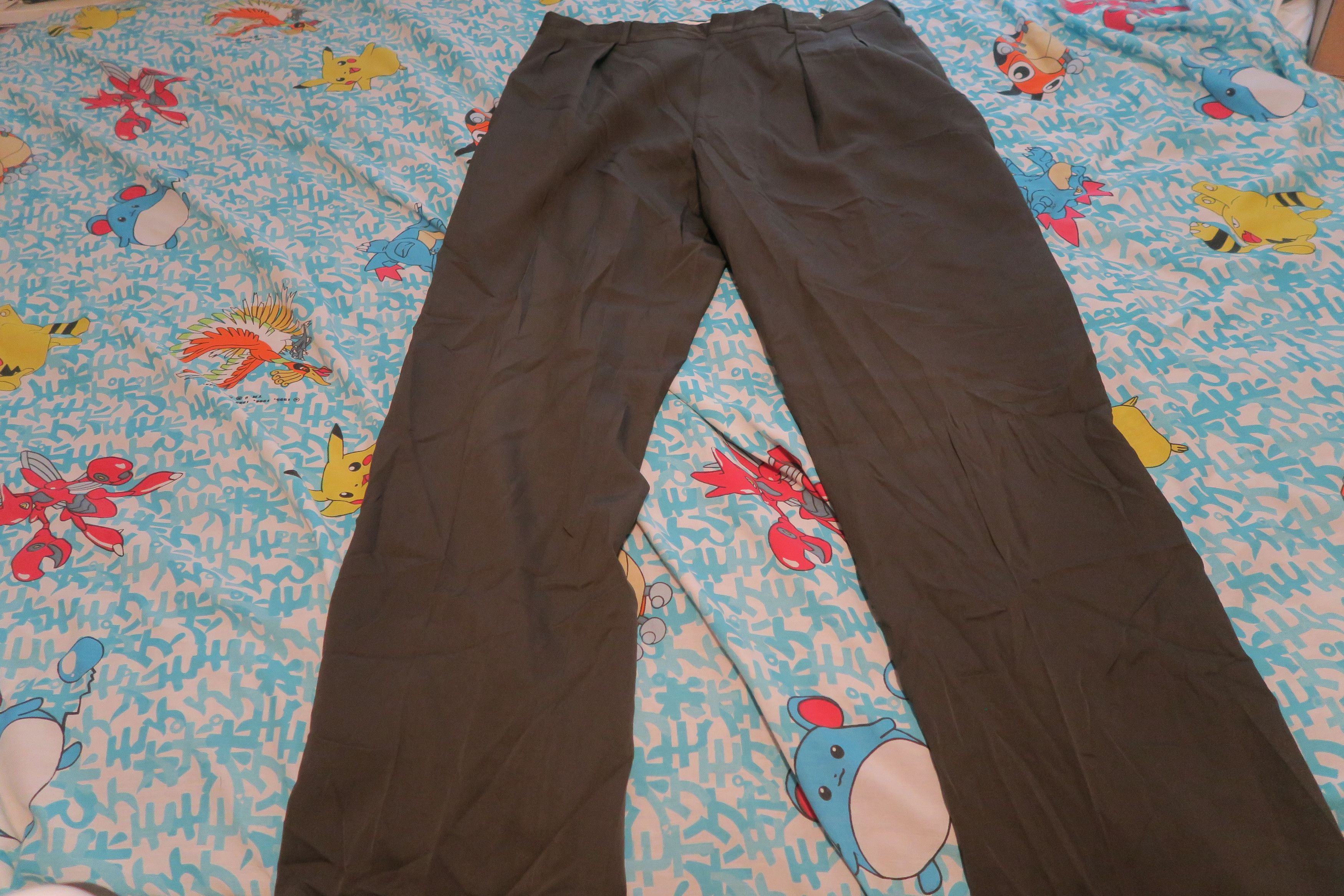 Polo Ralph Lauren × Vintage Polo Ralph Lauren Wool Gabard Pleated Trousers Union Made Size 38R - 1 Thumbnail