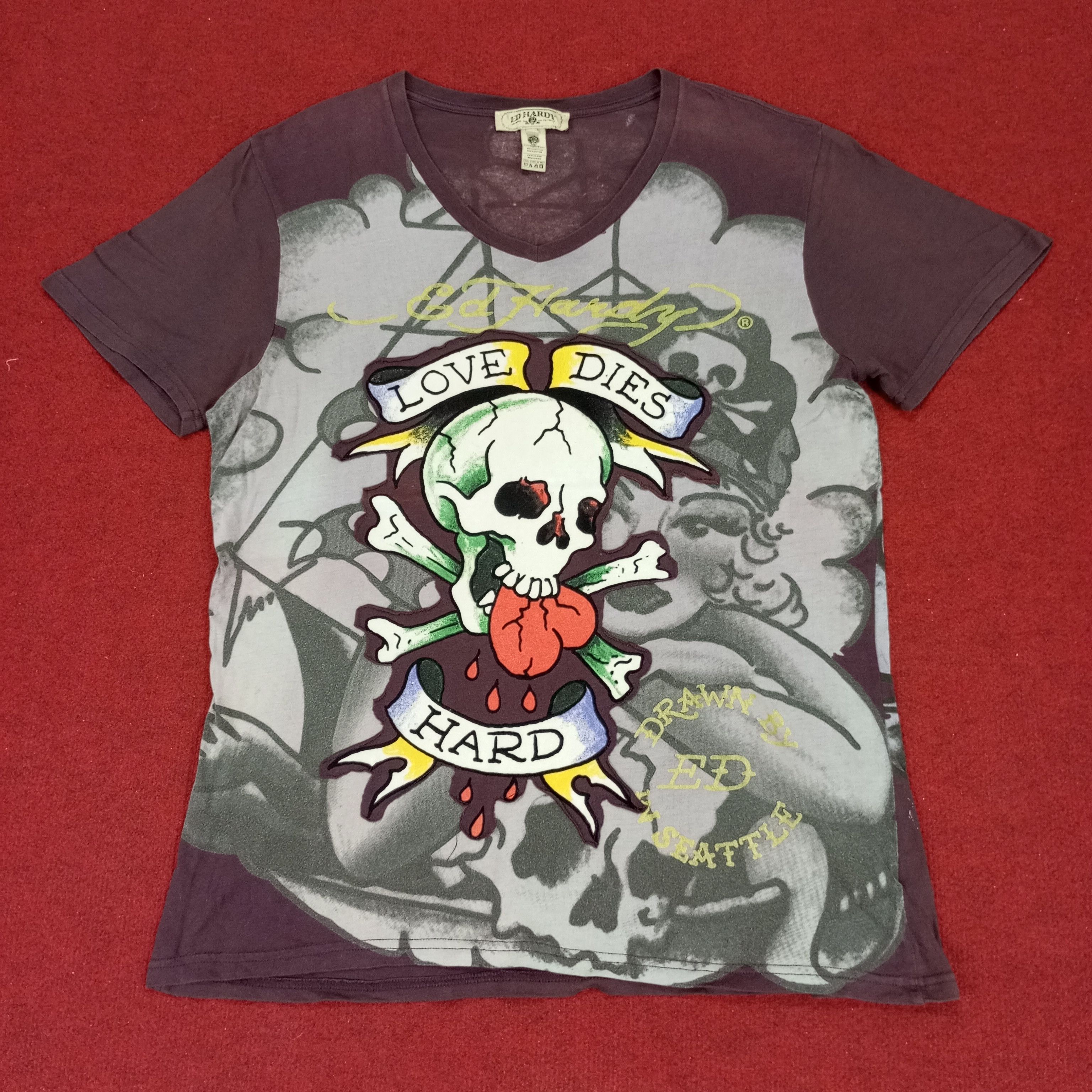 Ed Hardy Ed Hardy Rock Punk Style Skulls Design Tshirt Size US L / EU 52-54 / 3 - 1 Thumbnail
