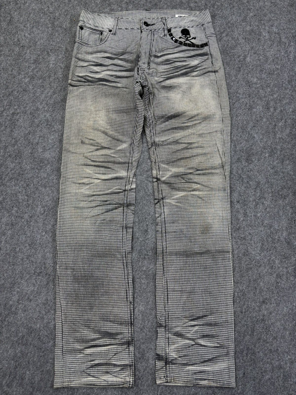 Japanese Brand semanticdesign Houndstooth Embroidery Stretchable Pant K18 Size US 30 / EU 46 - 19 Thumbnail