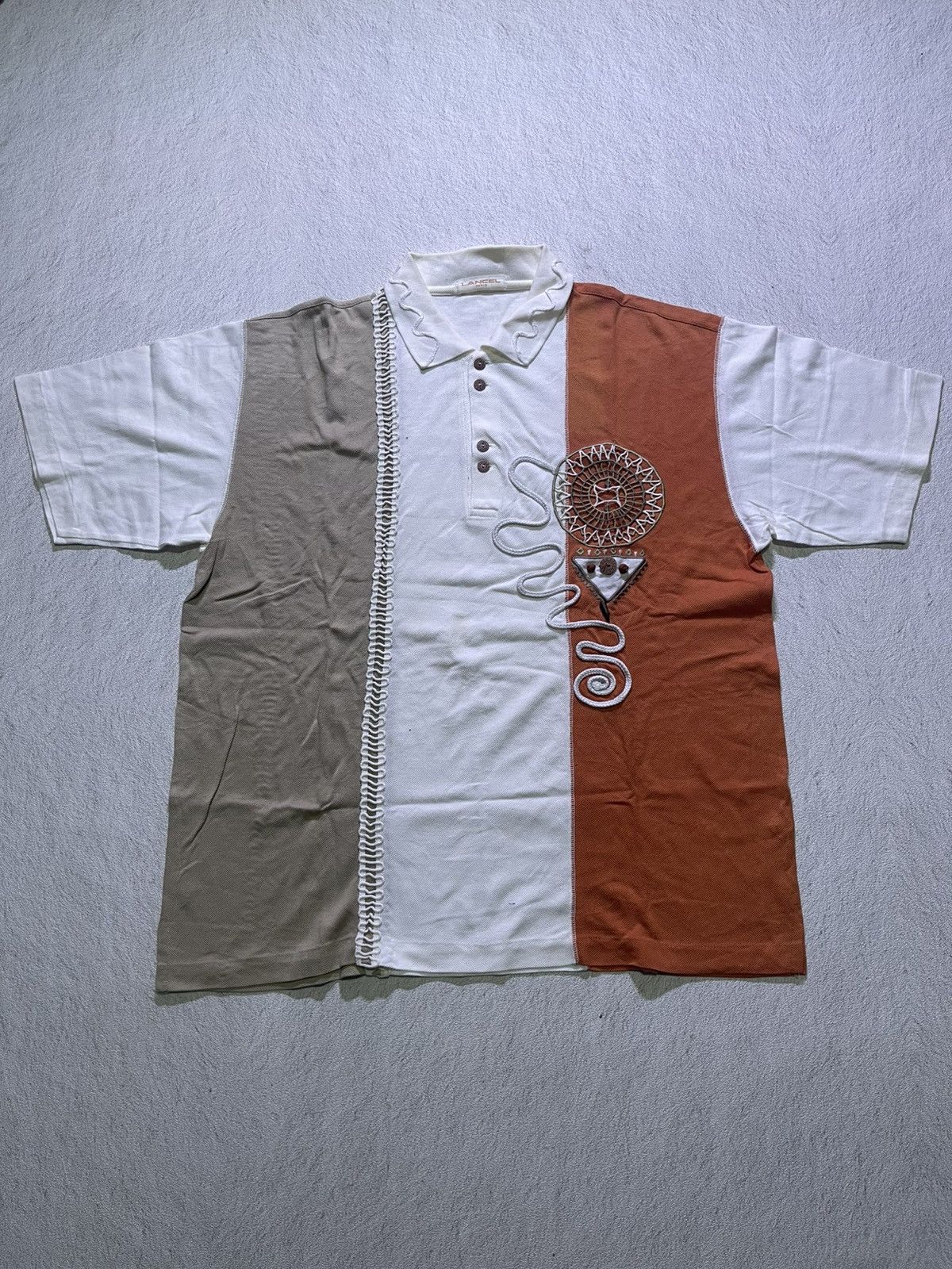 Japanese Brand Y2K LANCEL short sleeve tshirt 3 color motif Size US XL / EU 56 / 4 - 1 Thumbnail