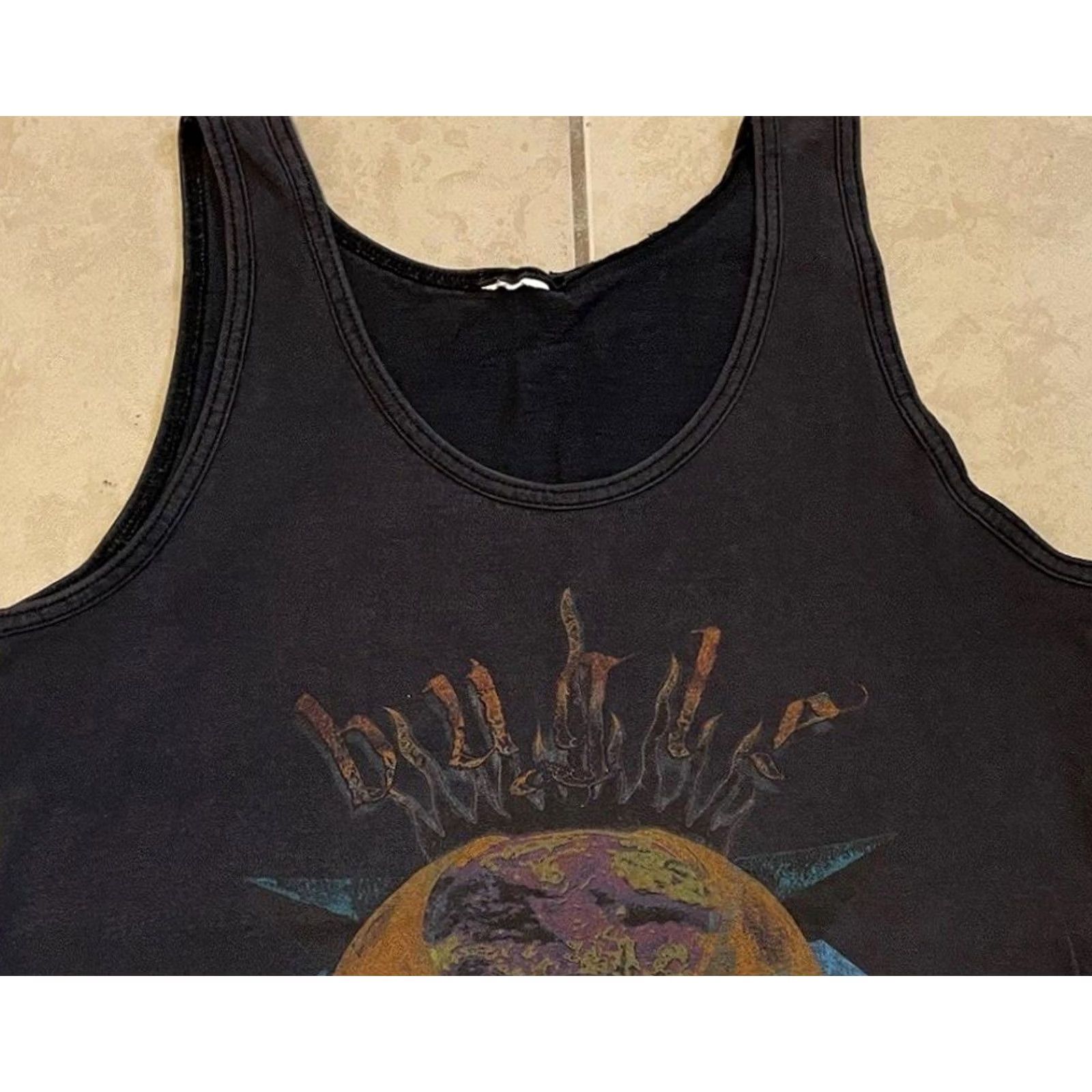 Bugle Boy VINTAGE Bugle Boy Tank Top M Black 100% Cotton Graphic Tee Beach Water Vaporwave Surf Skate Quiksilver OP Grunge 90s 80s Mens Size US M / EU 48-50 / 2 - 4 Thumbnail