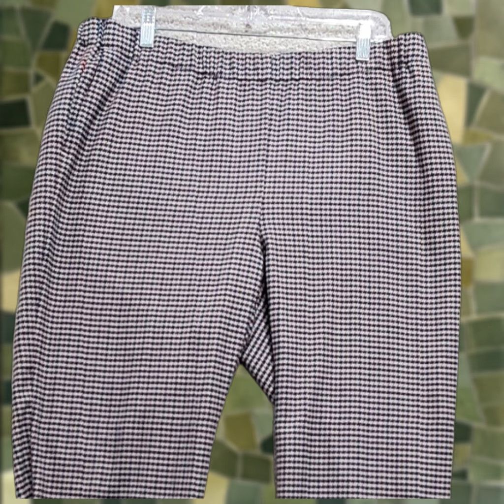 J. Jill J.Jill Pants Women's 16 Multicolor Houndstooth Plaid Polyester Stretch Cuffed - Casual, Regular, Wide Selection Size 38" / US 16 / IT 52 - 1 Thumbnail