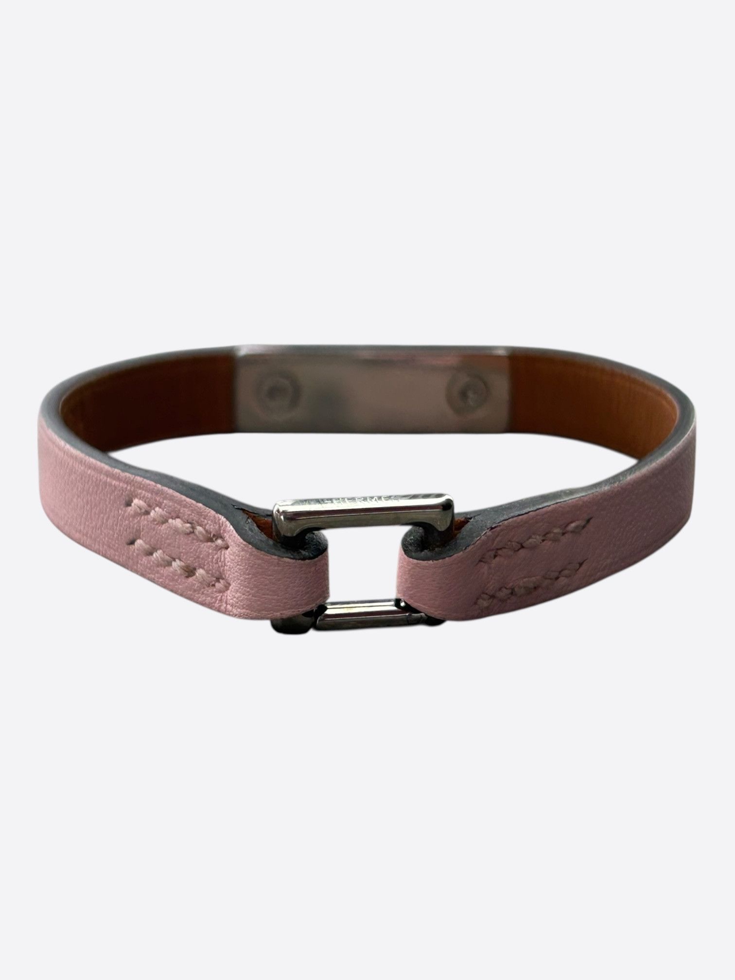 Hermes Hermes Pink Swift & Palladium Hardware Mini Rivale Bracelet Size ONE SIZE - 2 Thumbnail