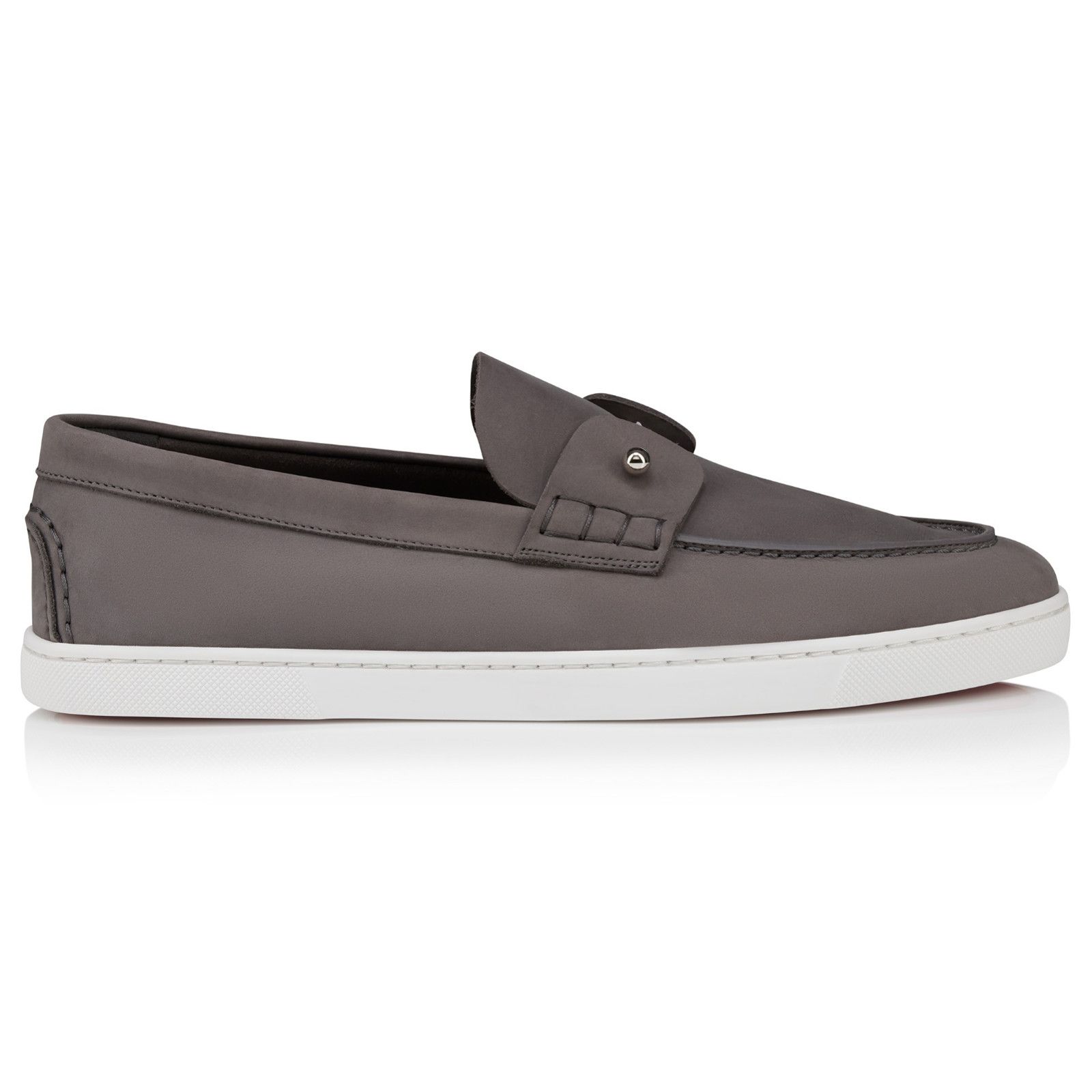Christian Louboutin Christian Louboutin Mens Chambeliboat Flat Smoky Grey Loafer Size US 12 / EU 45 - 3 Thumbnail
