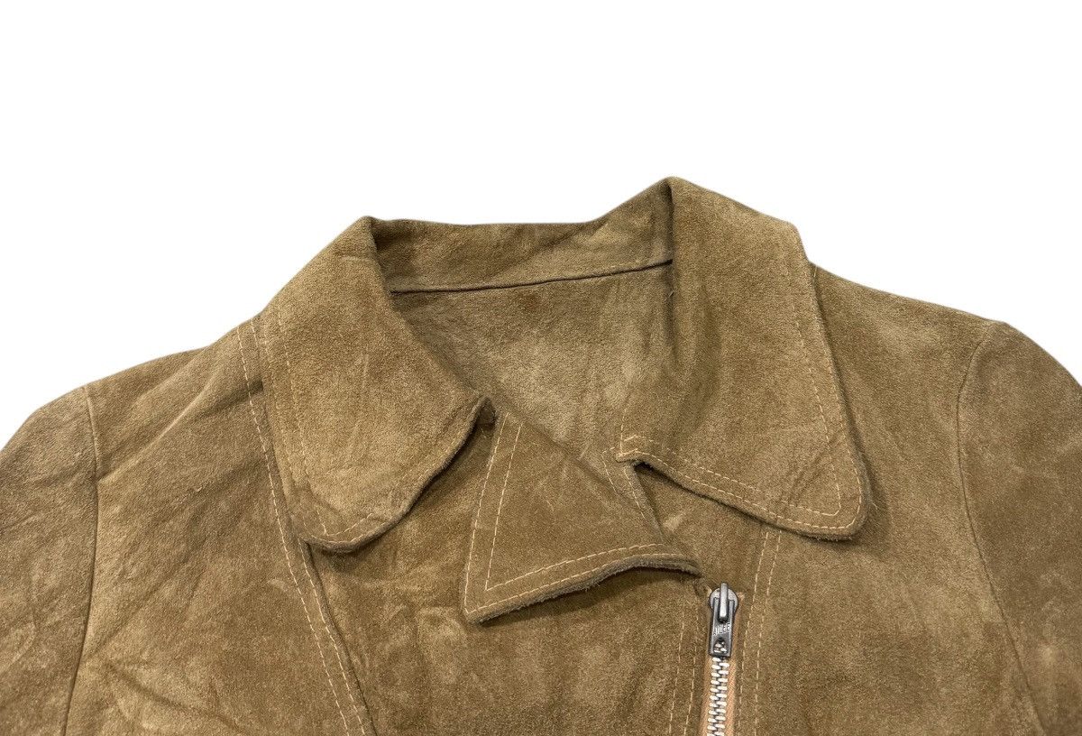 Leather Vintage 60s Double Collar Ailee Zipper Suede Leather Jacket Size S / US 4 / IT 40 - 6 Thumbnail