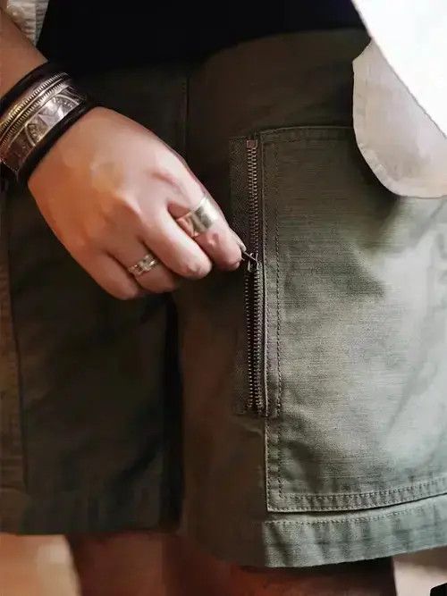 Other 20SS Indigo Union Japan Olive Military Shorts Size US 32 / EU 48 - 3 Thumbnail