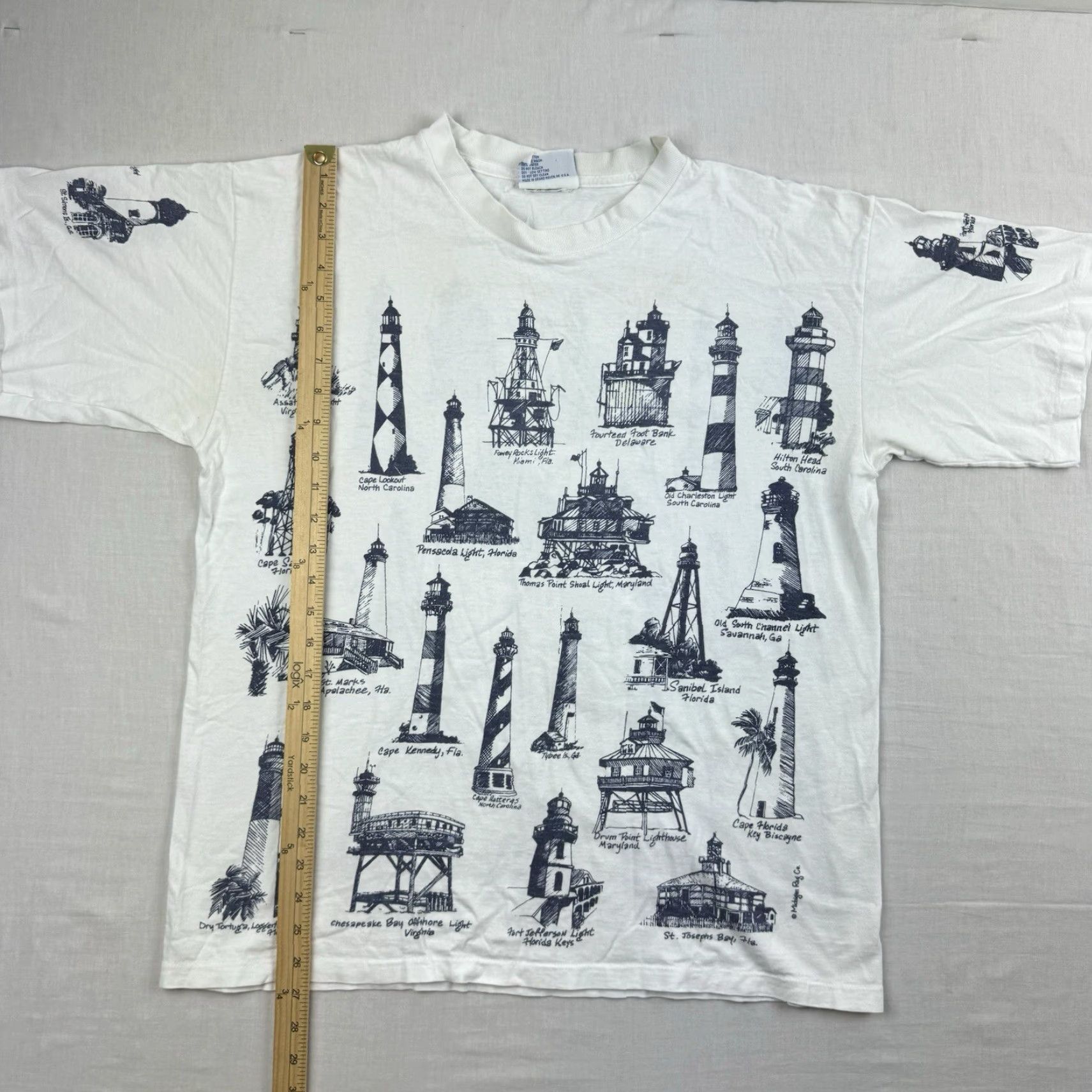 Vintage VINTAGE Michigan Rag Co T-Shirt Shirt Adult Medium White 90s Beach USA Mens Size US M / EU 48-50 / 2 - 7 Thumbnail