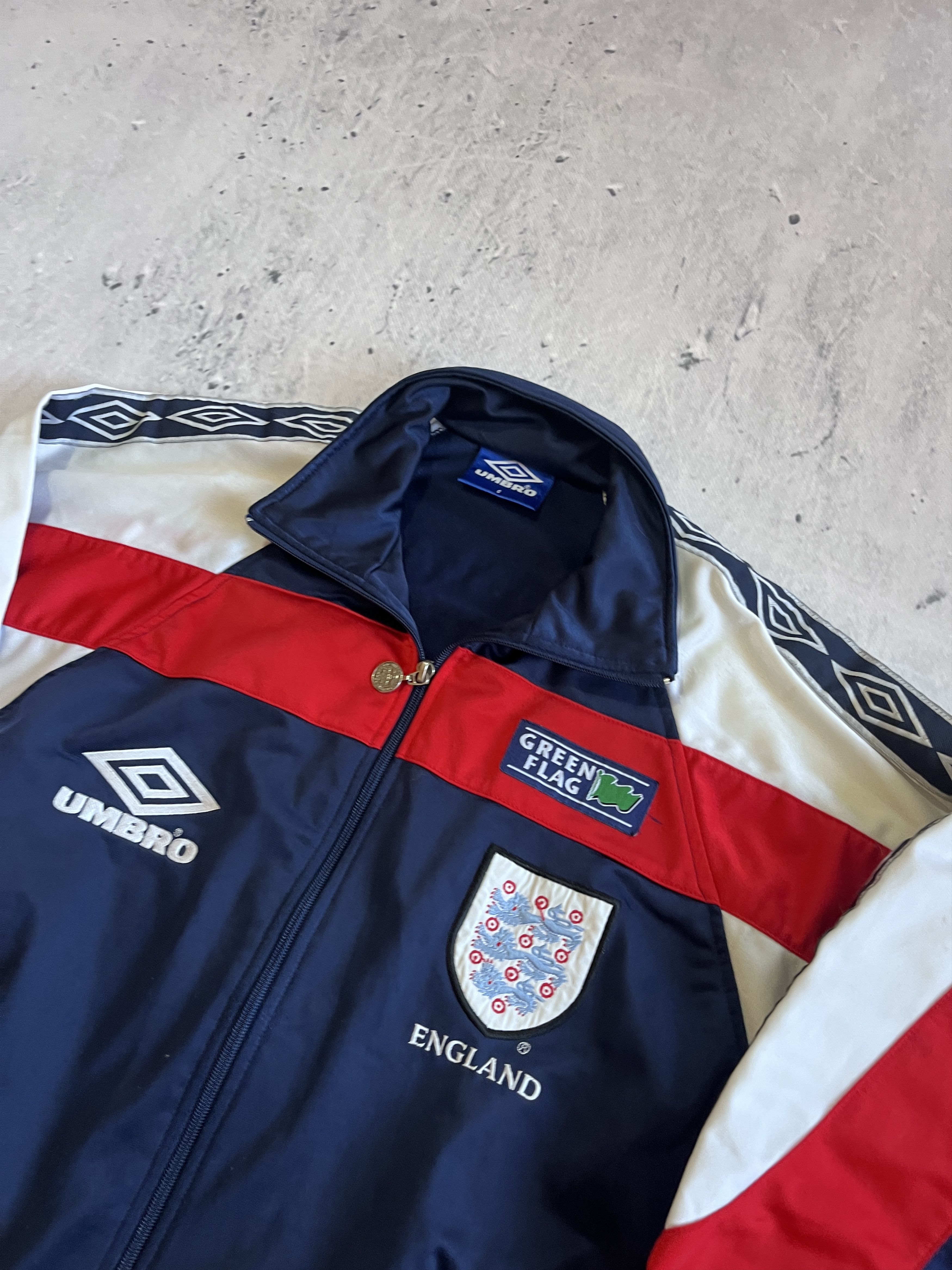 Umbro UMBRO ENGLAND VINTAGE 90S FOOTBALL SOCCER TRACK JACKET Size US S / EU 44-46 / 1 - 6 Thumbnail