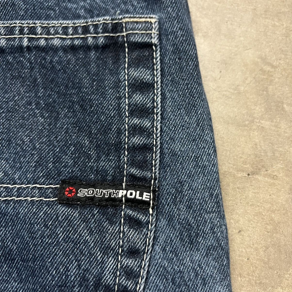 Ed Hardy × JNCO × Southpole Vintage Y2K SouthPole Distressed BAGGY Denim Jeans Size US 36 / EU 52 - 7 Thumbnail