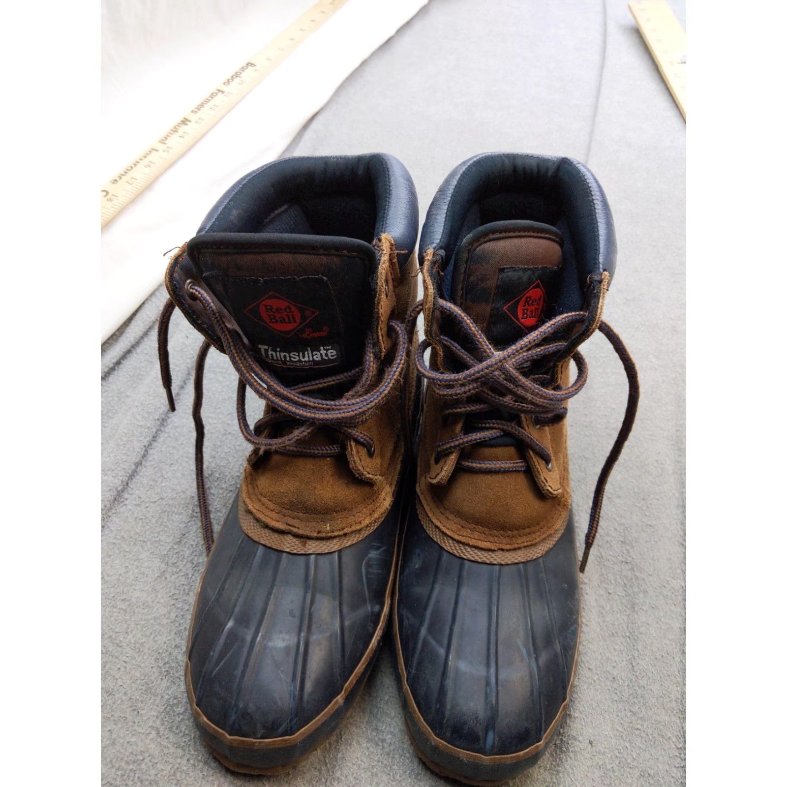 Vintage Red Ball by LaCrosse Mens 10 Brown Suede Thinsulate Waterproof Snow Boot Shoes Winter Indoor Outdoor Size US 10 / EU 43 - 2 Thumbnail