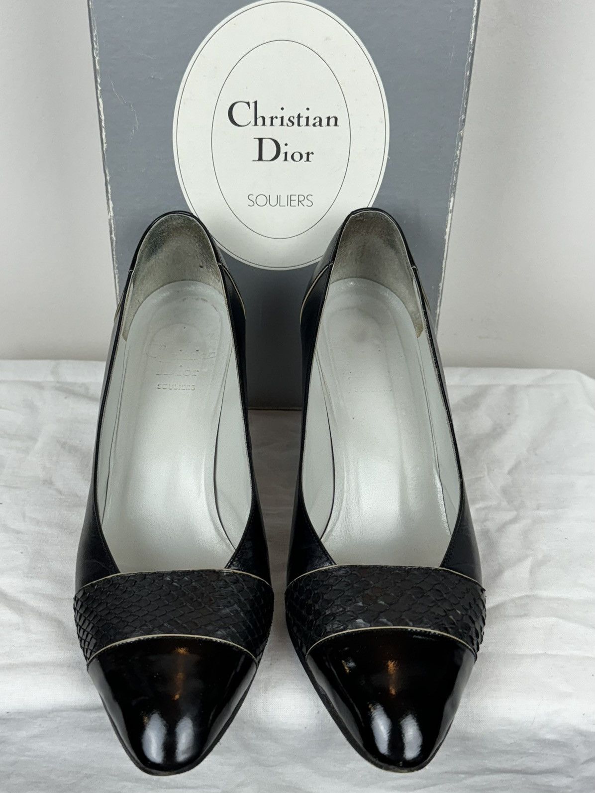 Christian Dior Monsieur Vintage heels Christina Dior original luxury rare item Size US 5.5 / IT 35.5 - 3 Thumbnail