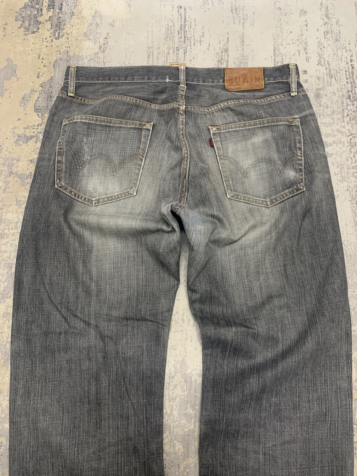 If Six Was Nine Vintage Edwin Japan Light Wash Distress Baggy Jeans Size US 36 / EU 52 - 10 Thumbnail