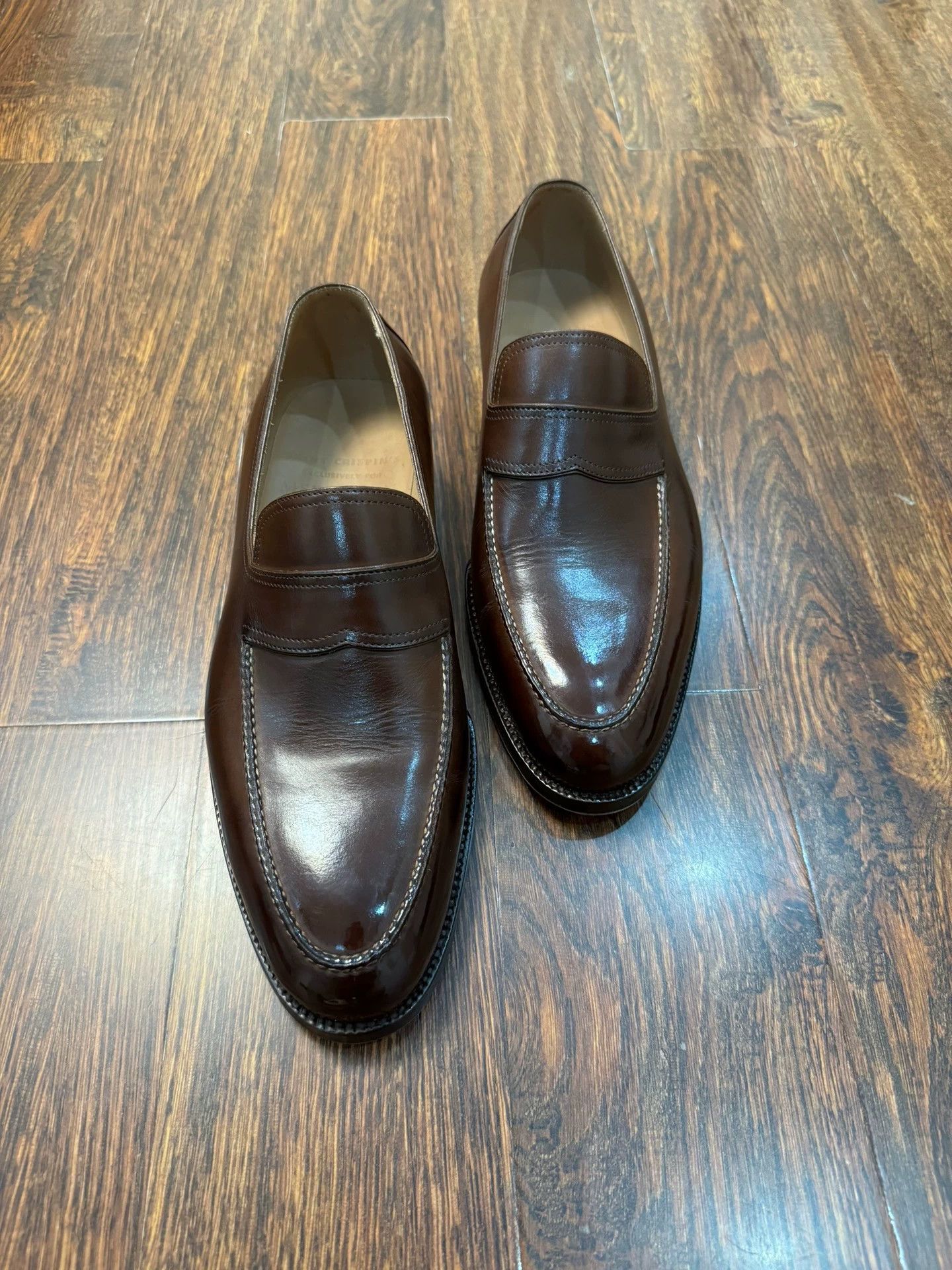 Other SaintCrispin's Men's Mid Brown U-tip Loafer UK6F Worn Once Size US 6.5 / EU 39-40 - 3 Thumbnail