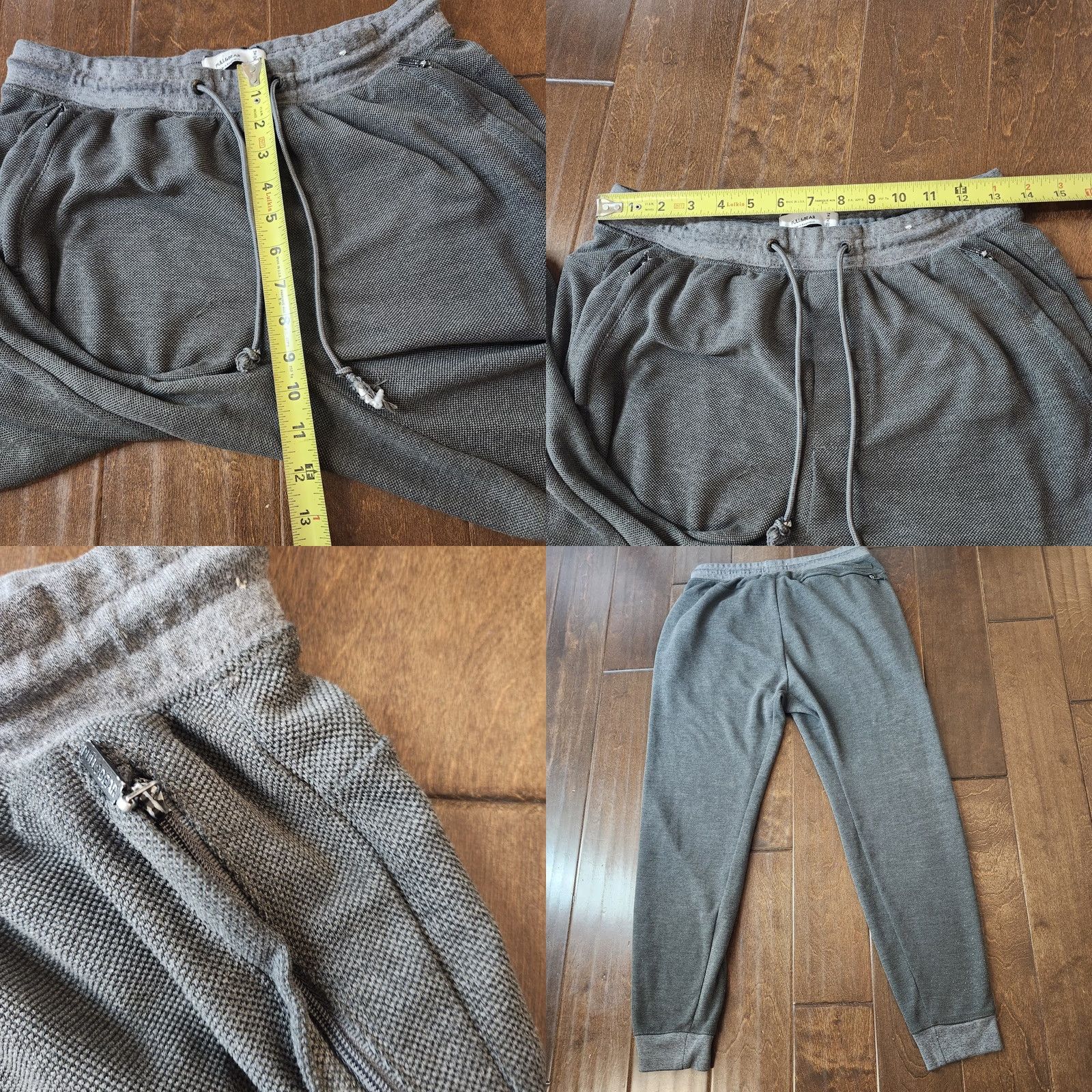 Vintage Pull&Bear Jogger Sweatpants Mens M Gray Zip Pocket Casual Drawstring Sweatpants Athleisure Mens M Gray Size US 31 - 9 Thumbnail