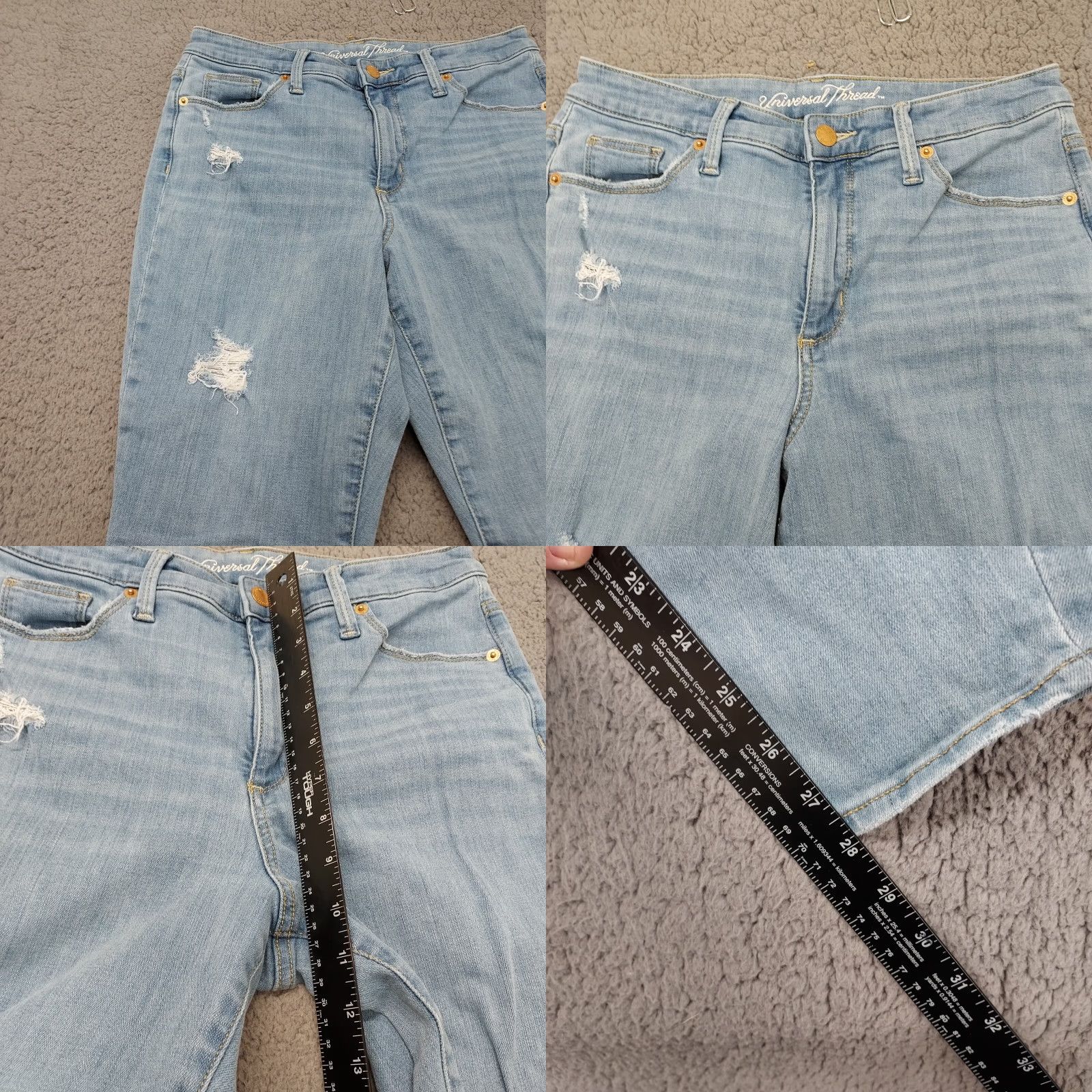 Vintage VINTAGE Universal Thread Jeans Womens Size 8/29R Blue Denim High Rise Skinny Size 30" / US 8 / IT 44 - 8 Thumbnail