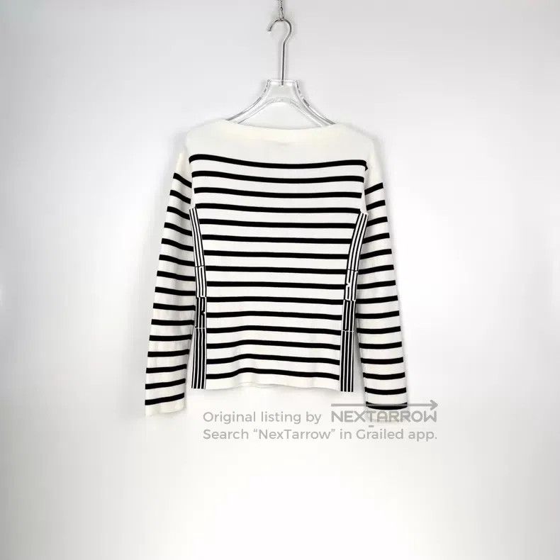 Dior Dior Black and white striped knitted long sleeves Size XS / US 0-2 / IT 36-38 - 4 Thumbnail