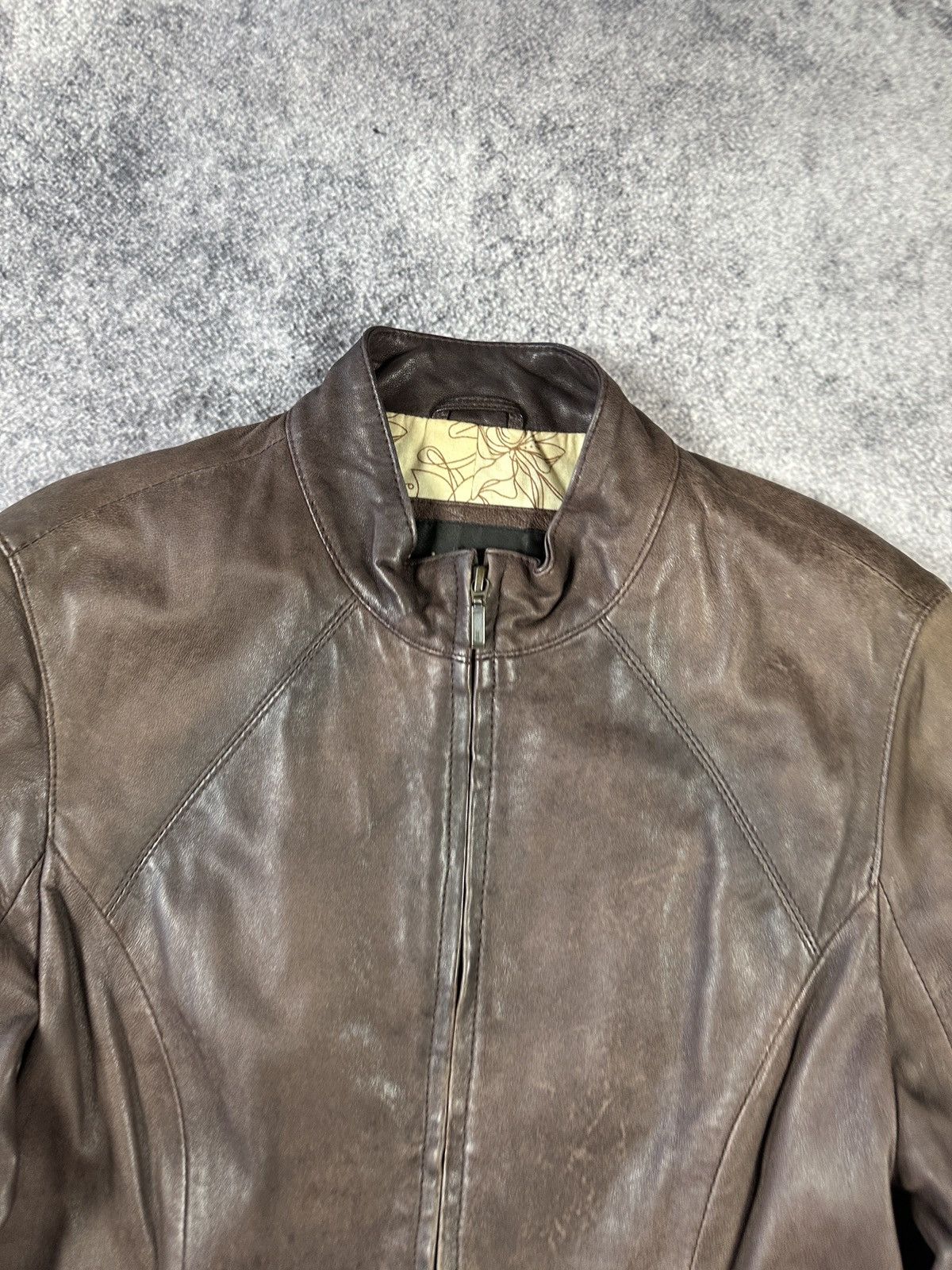 Vintage Y2k Vintage Leather Jacket Opium Avant Garden Rare VTg Pelle Size XL / US 12-14 / IT 48-50 - 3 Thumbnail