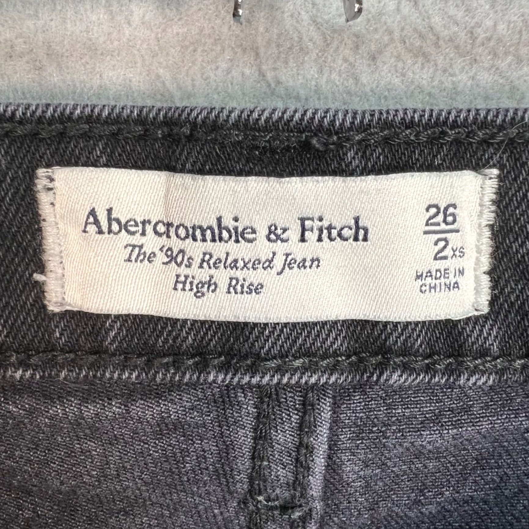 Abercrombie & Fitch VINTAGE Abercrombie & Fitch Jeans Womens 26 High Rise Denim 90s Straight Black Size 26 Womens Jeans 90s Denim Straight Black Womens Size 26" / US 2 / IT 38 - 3 Thumbnail