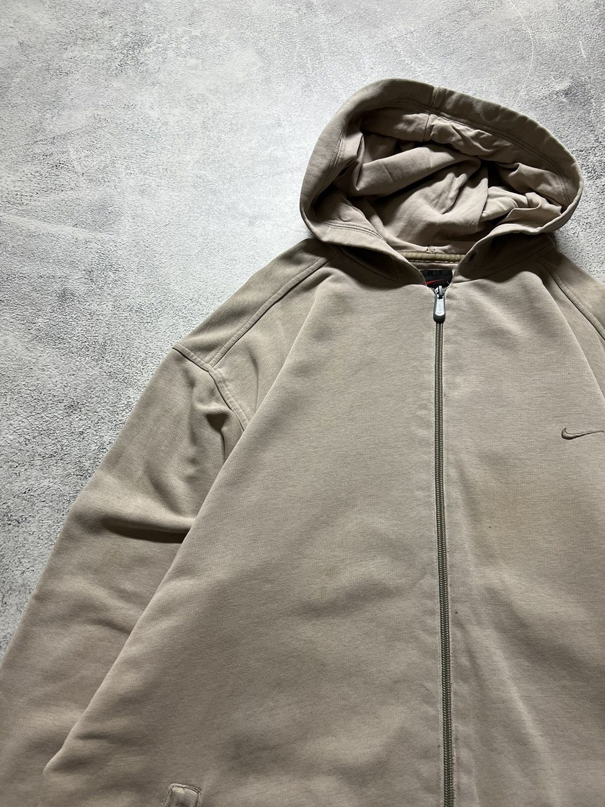 Vintage Vintage Y2k Nike 💛 Faded Mini Swoosh Zip Hoodie Rare 90’s Size US XL / EU 56 / 4 - 7 Thumbnail