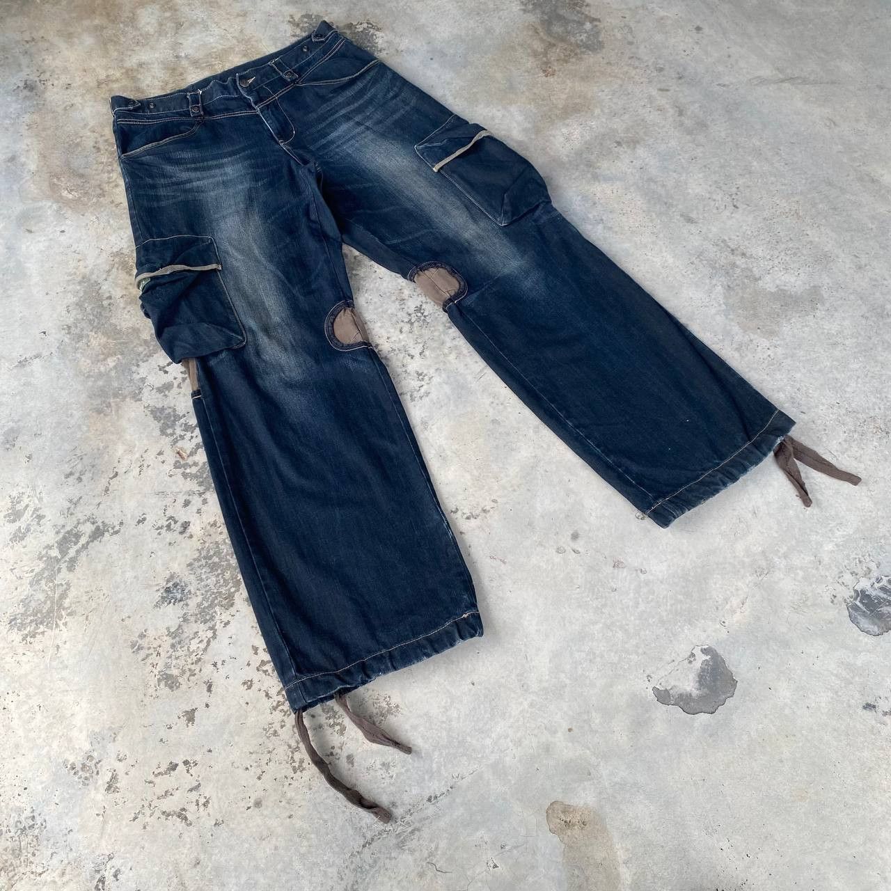 PPFM Rare Archival PPFM "Yellow Riot" Paratrooper Cargo Denim Size US 35 - 3 Thumbnail