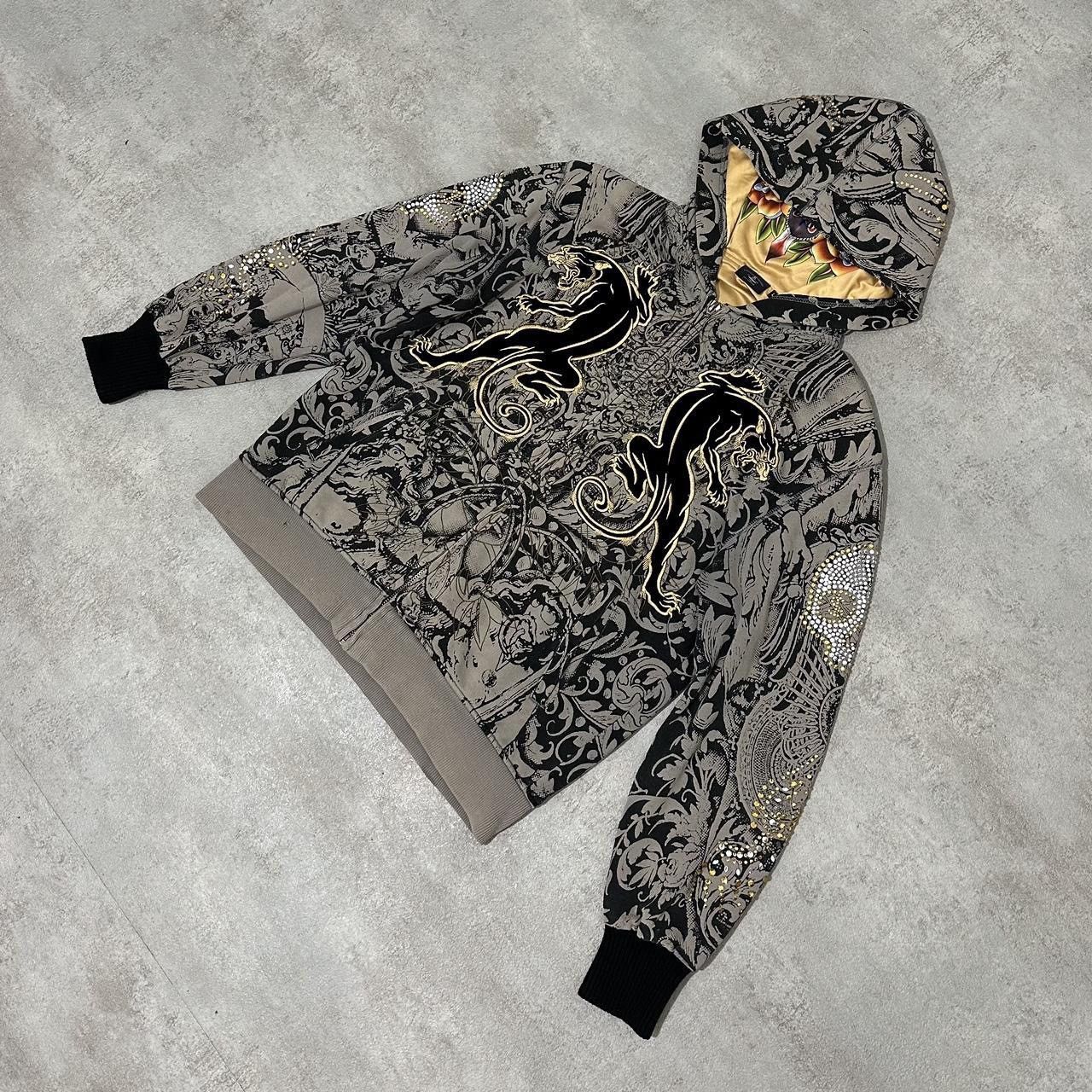 Christian Audigier × Ed Hardy VINTAGE CHRISTIAN AUDIGER GEM INSIDE OUT EMBROIDERY HOODIE Size US L / EU 52-54 / 3 - 2 Thumbnail