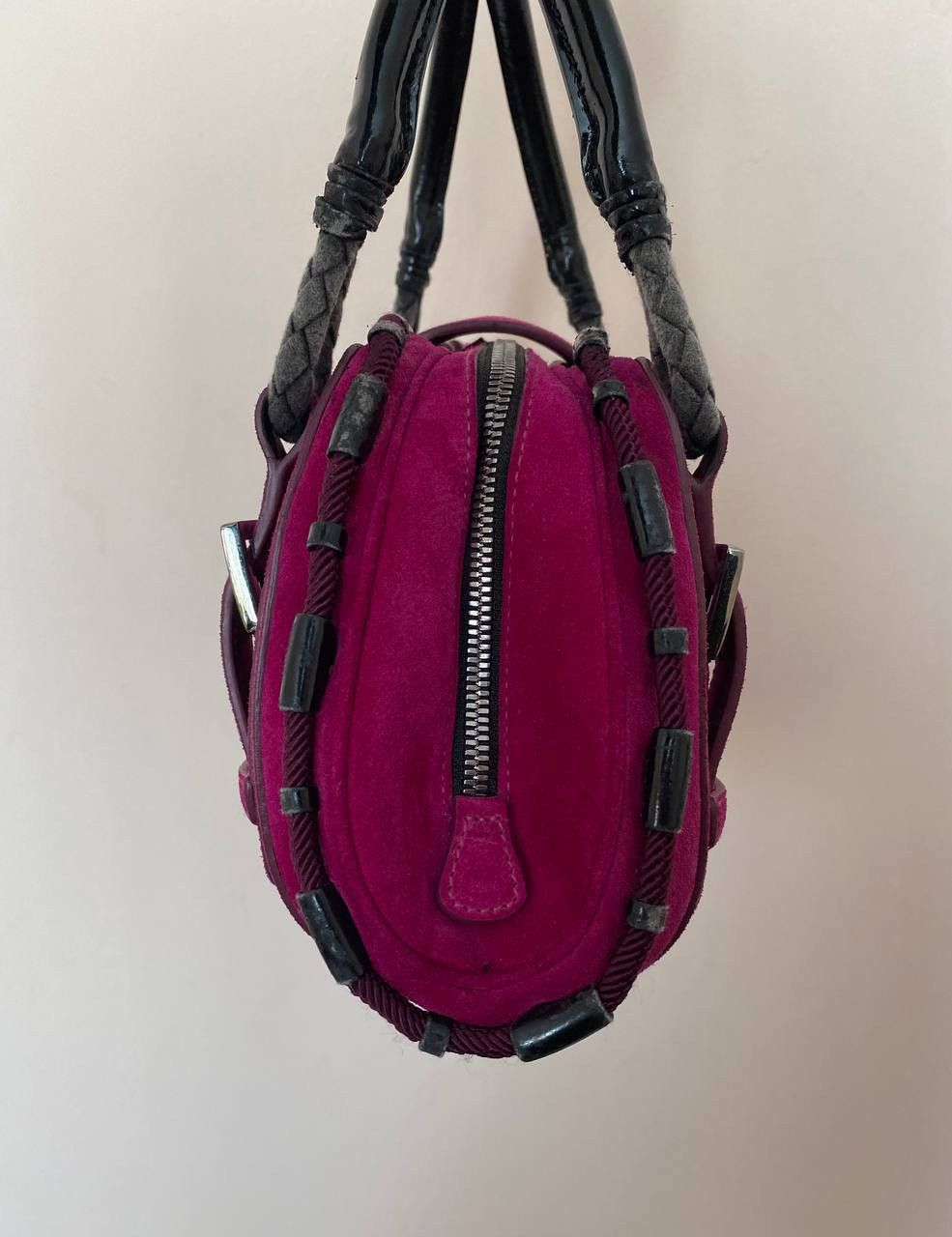 Loewe Loewe Suede Shoulder Bag Pink Size ONE SIZE - 9 Thumbnail