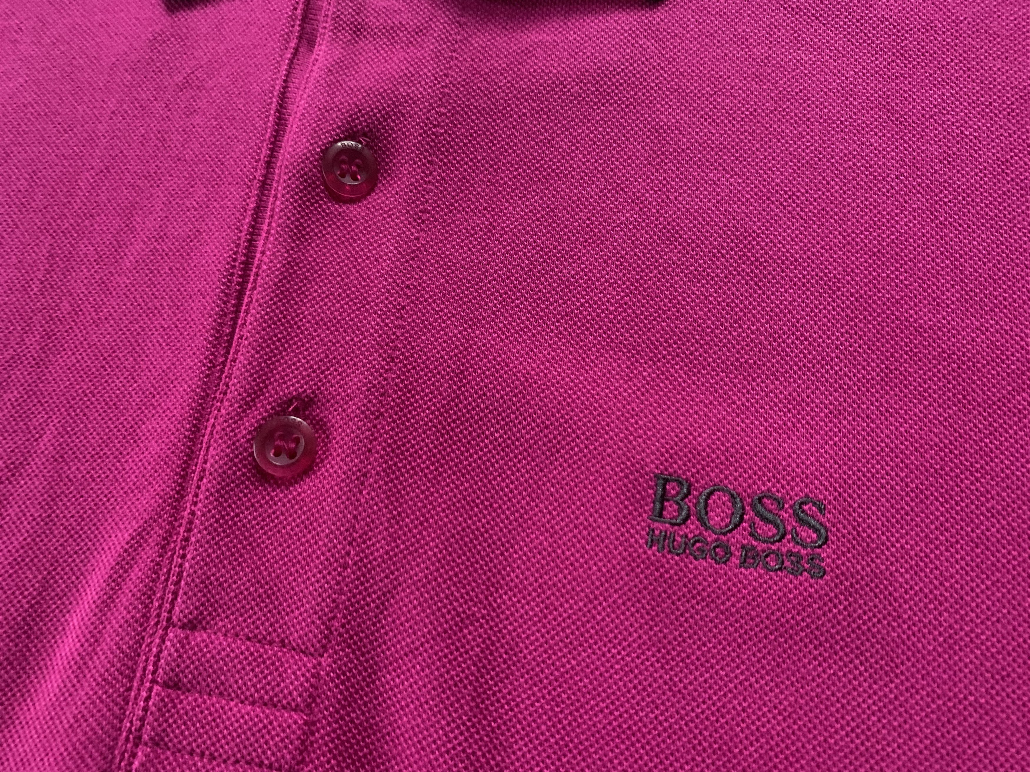 Hugo Boss Hugo Boss Modern Fit Cotton Mens Pink Polo Size US S / EU 44-46 / 1 - 6 Thumbnail