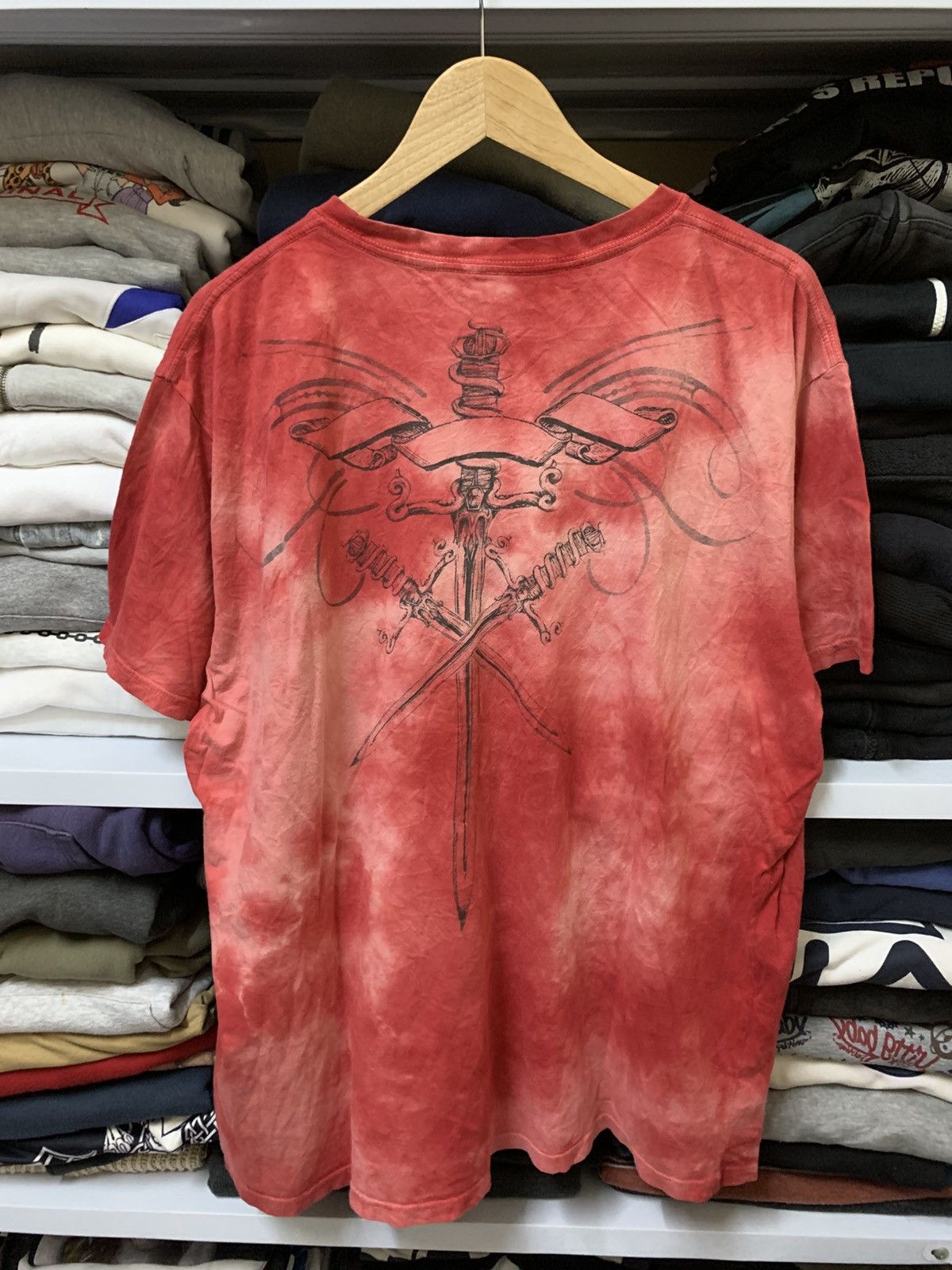 Affliction Distress Vintage Y2K Apt 9 Cross Affliction T Shirt Size US XL / EU 56 / 4 - 7 Thumbnail