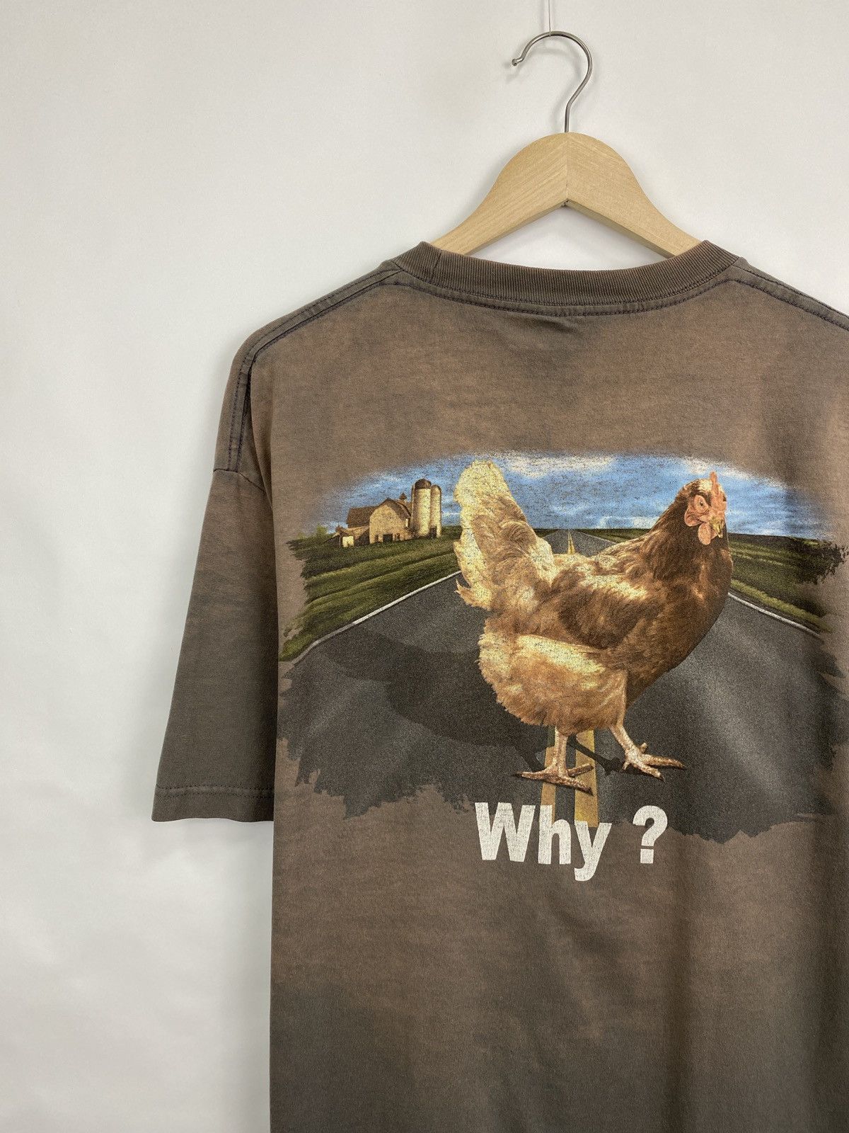 Alstyle 🇺🇸 Vintage Y2K LSD WHY? Cock Cockfighting Humor T-Shirt Rare Size US XL / EU 56 / 4 - 3 Thumbnail