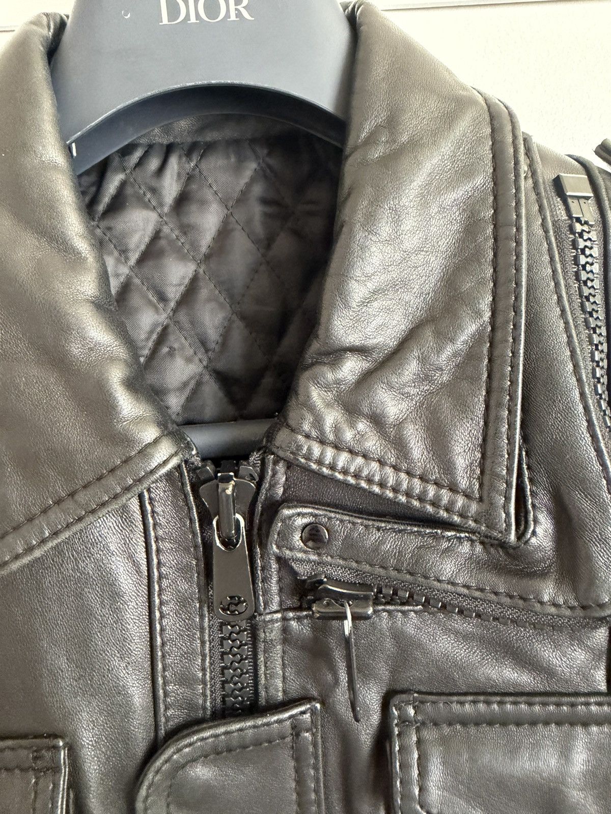 Hedi Slimane Stud Homme L-Zip Leather Jacket Size US M / EU 48-50 / 2 - 16 Thumbnail