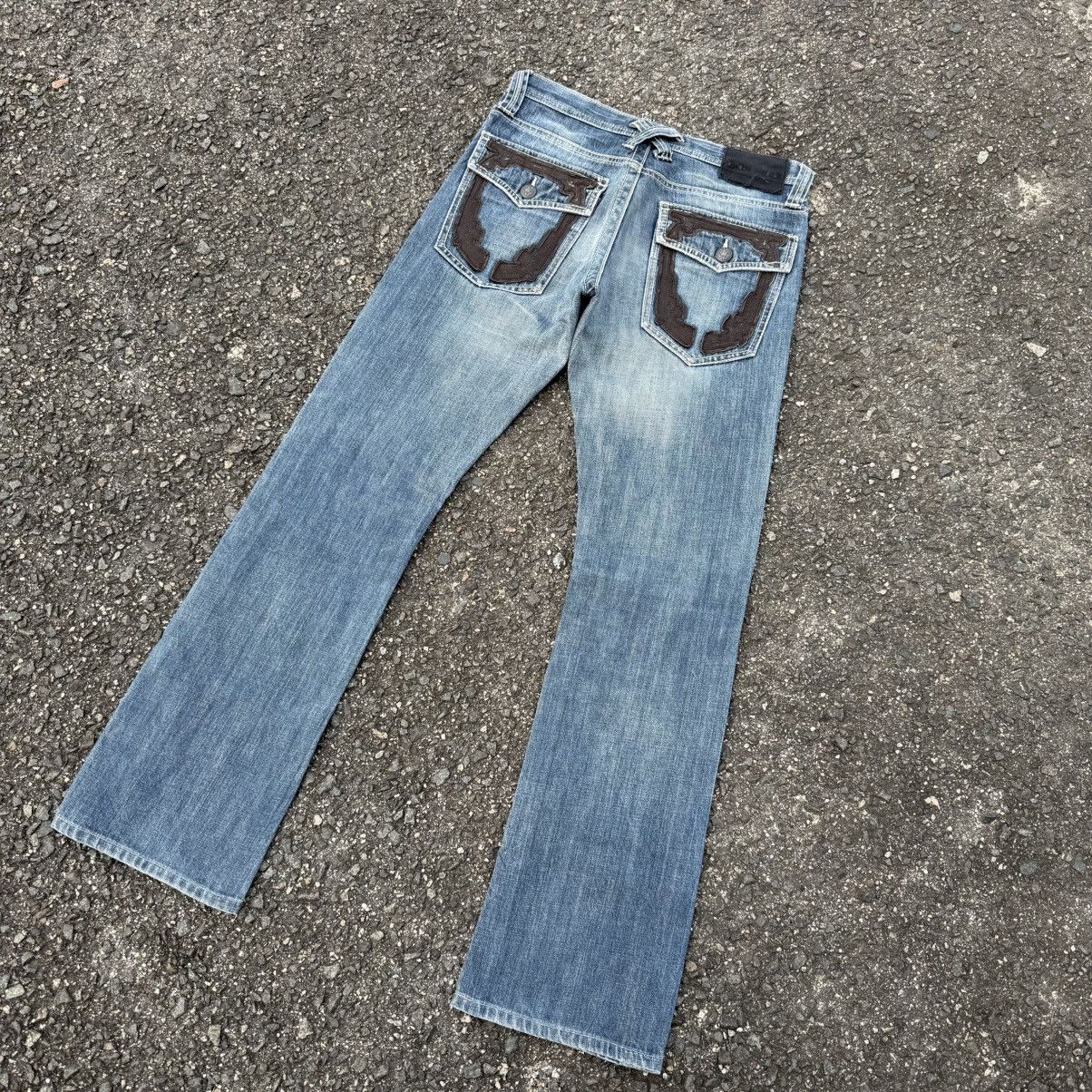 Japanese Brand W31 VINTAGE TRIM FLARE FADED DENIM JEAN PANTS Size US 31 - 11 Thumbnail