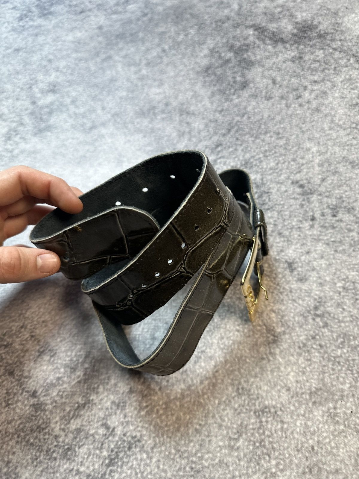 Other Y2K Snakeskin Belts Streetwear Rare Casual Style USA Leather Size ONE SIZE - 2 Thumbnail