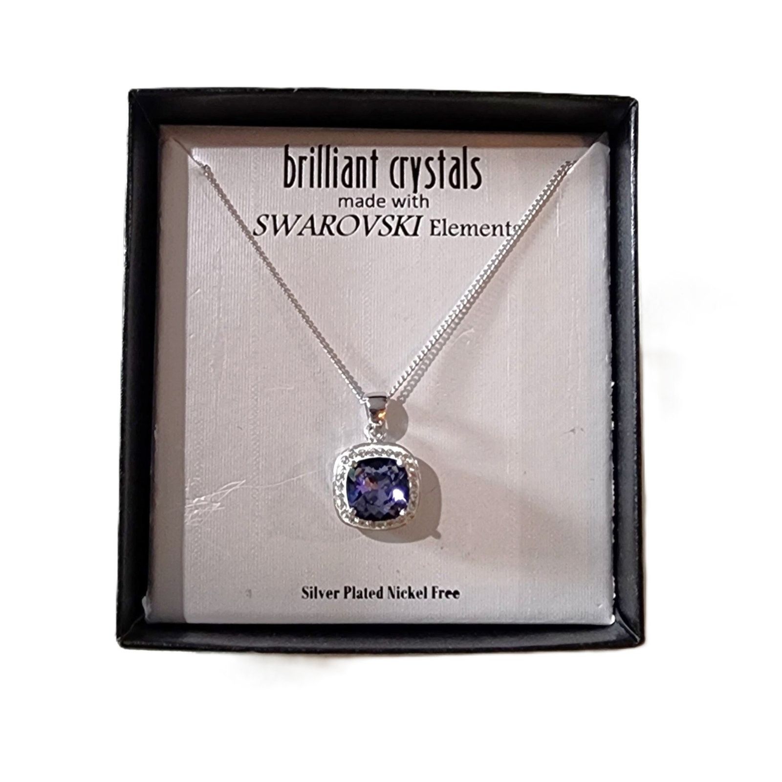 Designer Brilliant Crystals Silver Plated Swarovski Elements Necklace Size ONE SIZE - 2 Thumbnail