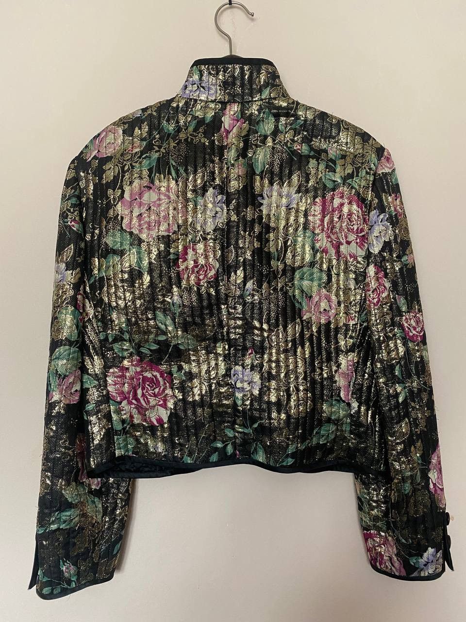 Valentino VALENTINO NIGHT Black Floral Silk Jacket 1980's VINTAGE Size M / US 6-8 / IT 42-44 - 5 Thumbnail