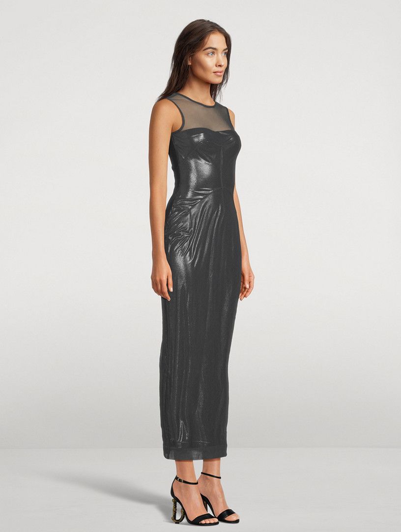 Dolce & Gabbana o1y0825 Maxi Dress in Lead Size M / US 6-8 / IT 42-44 - 4 Thumbnail