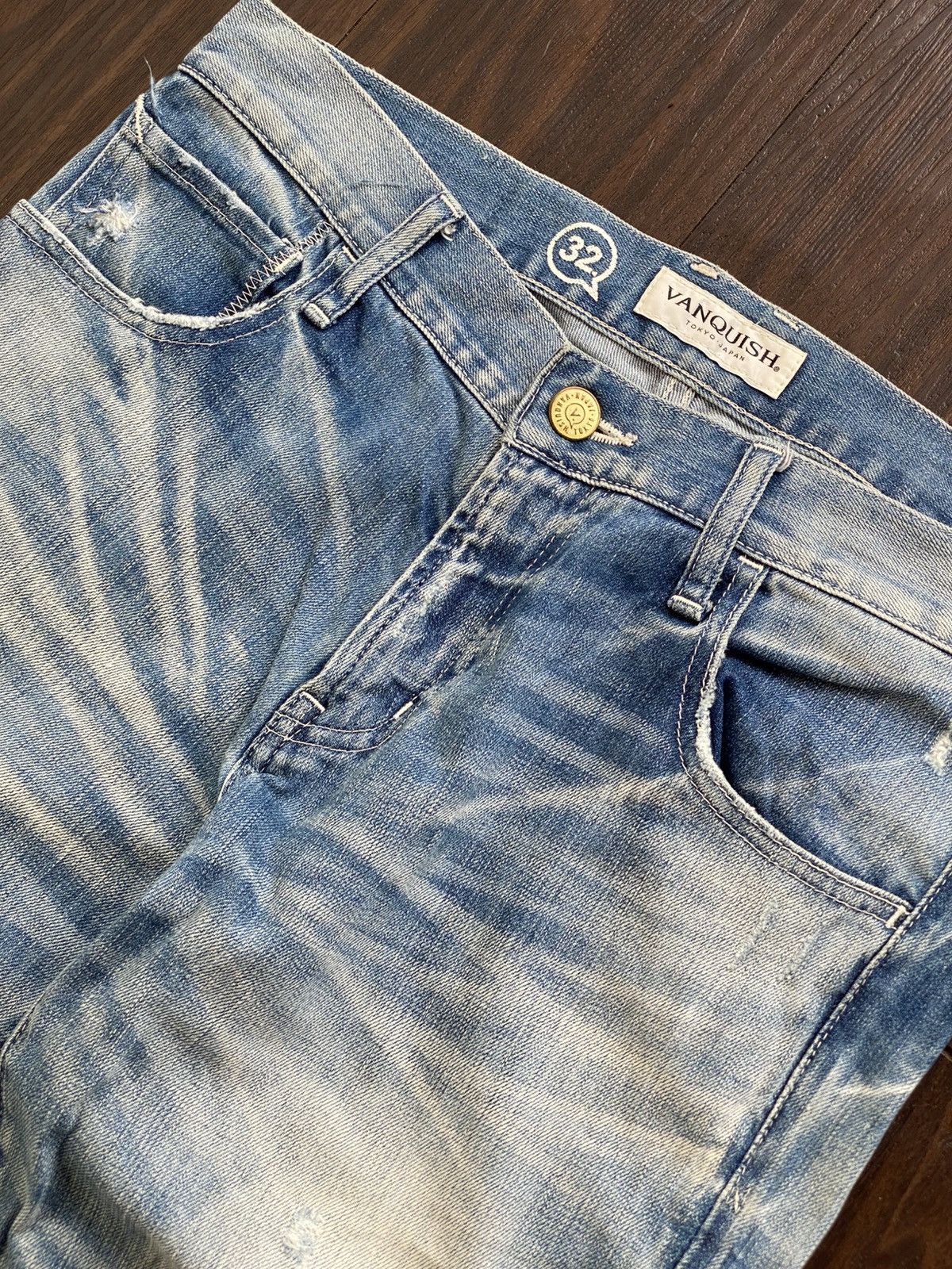 Vanquish VANQUISH MUDMAX PUNK JAPANESE DISTRESSED LONG LEG DENIM Size US 32 / EU 48 - 8 Thumbnail