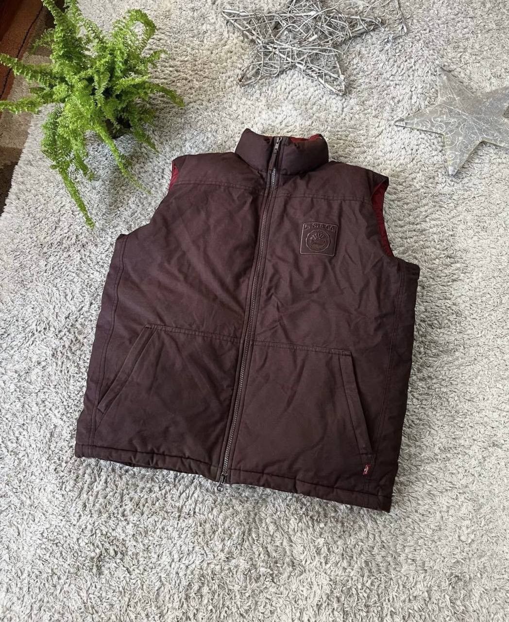 Levi's 00s Levis Red TAB Vintage Down Puffer Retro Vest Size US L / EU 52-54 / 3 - 1 Thumbnail
