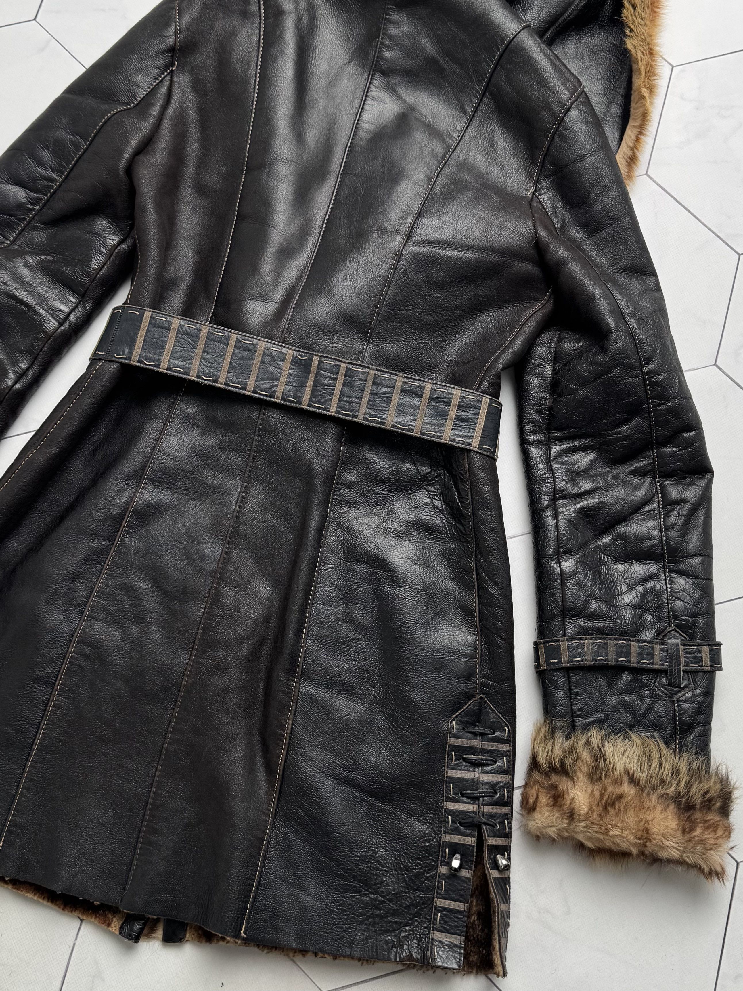 Vintage Vintage Real Sheepskin Hooded Coat With Belted (B550)E2D15 Size S / US 4 / IT 40 - 14 Thumbnail