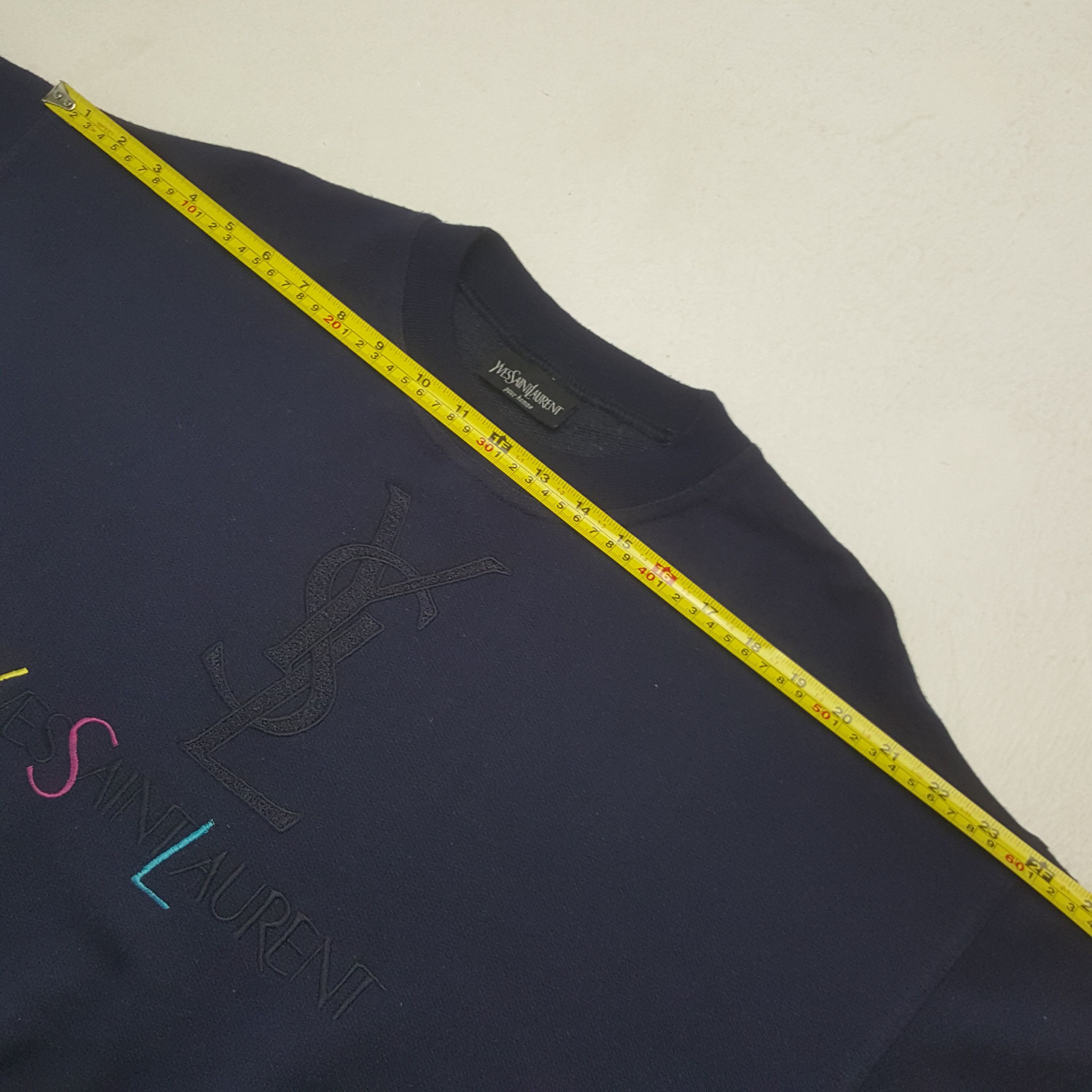 Yves Saint Laurent Vintage Yves Saint Laurent Embroidery Logo Sweatshirt Size US M / EU 48-50 / 2 - 5 Thumbnail