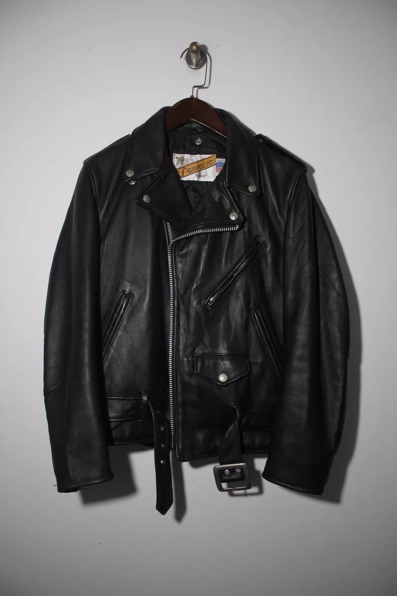 Schott Schott Cable-stayed leather jacket | Grailed