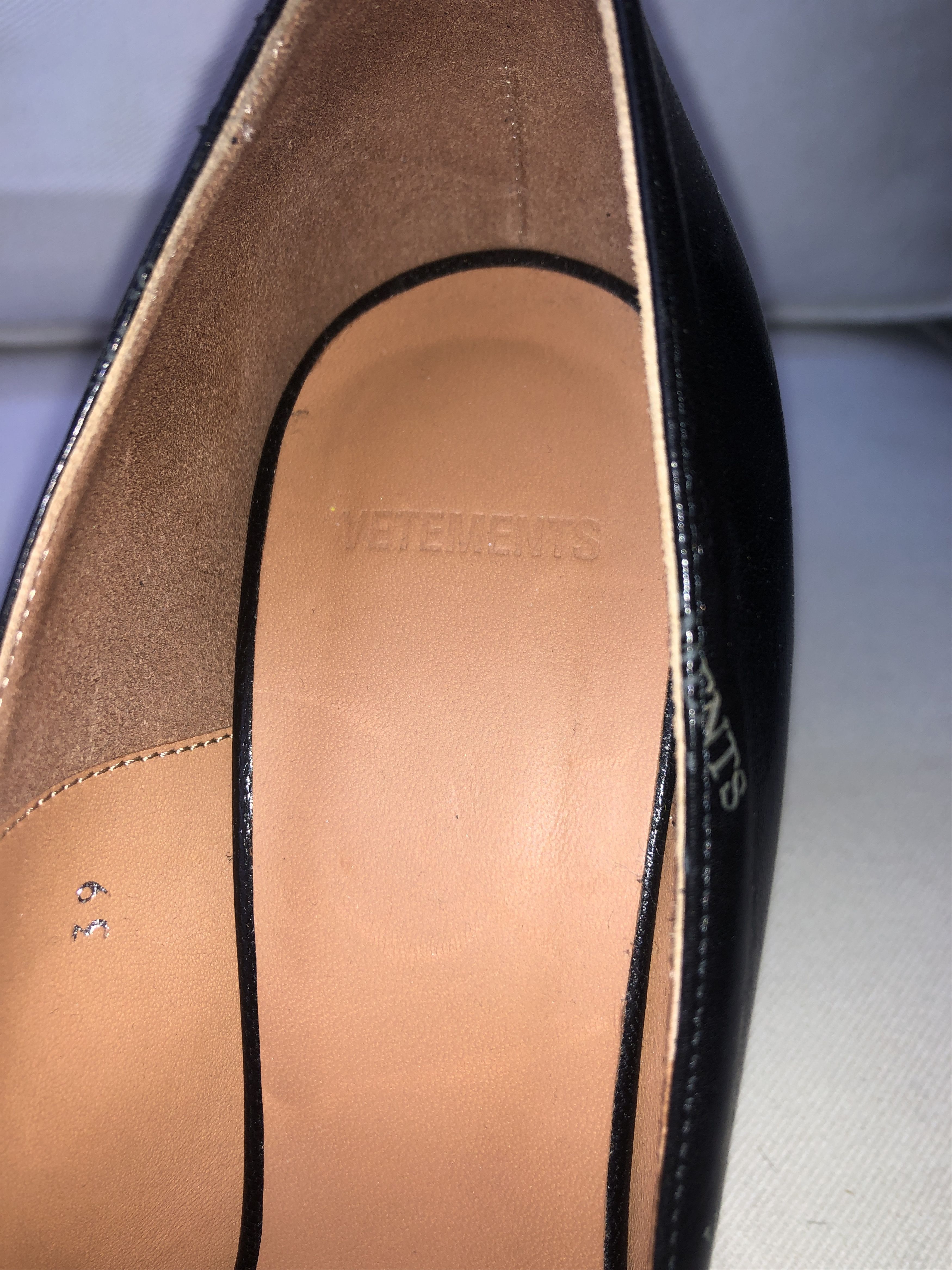 Vetements Black Leather Pumps with "Snatched" Shoe Sole Size US 9 / IT 39 - 3 Thumbnail