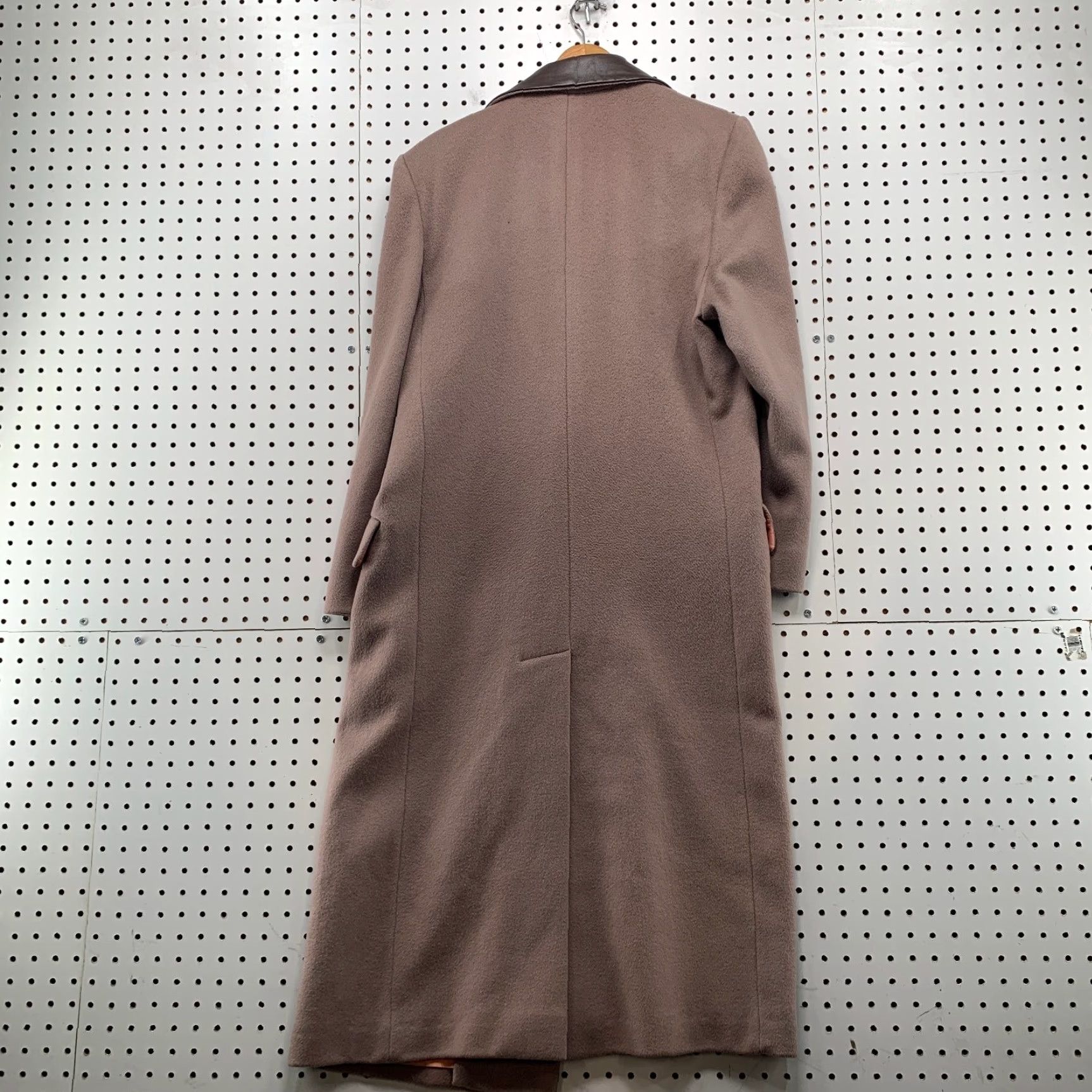 Vintage VINTAGE Fashion Of Jill Wool Coat Womens L Pink Leather Trim Overcoat Size L / US 10 / IT 46 - 4 Thumbnail