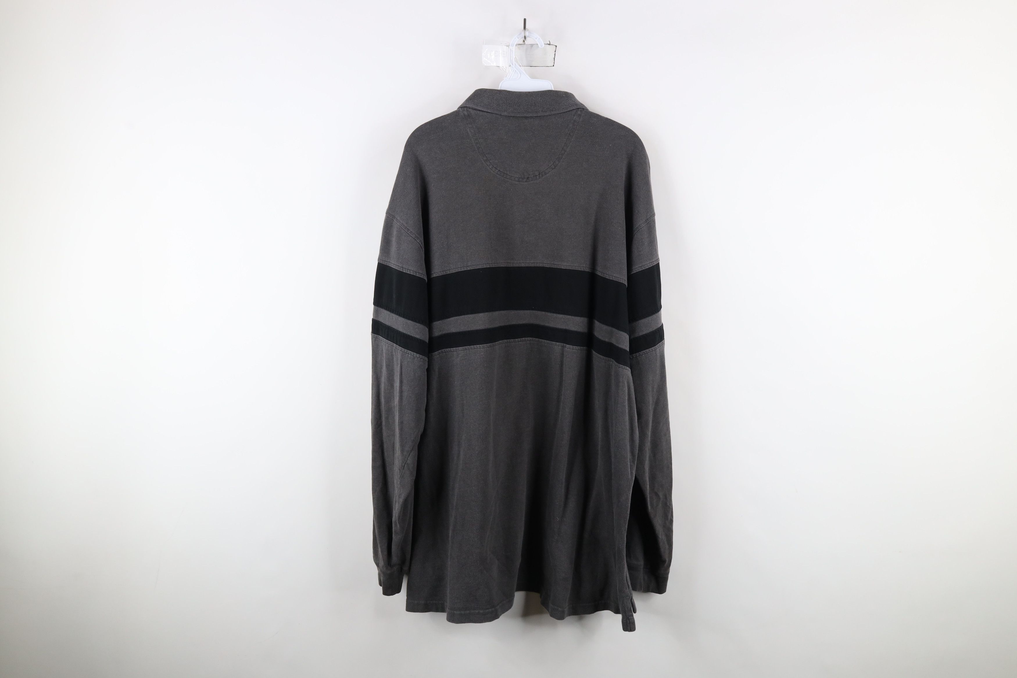Vintage Vintage 90s Streetwear Block Long Sleeve Rugby Polo Shirt Size US XL / EU 56 / 4 - 8 Thumbnail