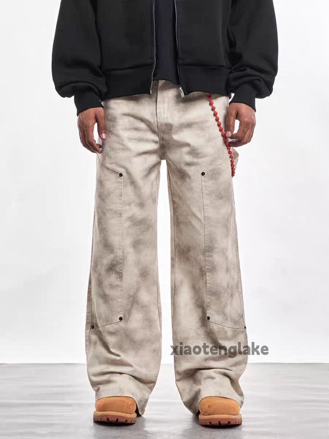 Designer × Japanese Brand × Vintage utility tie dye loose baggy skate carpenter cargo pants Size US 32 / EU 48 - 4 Thumbnail