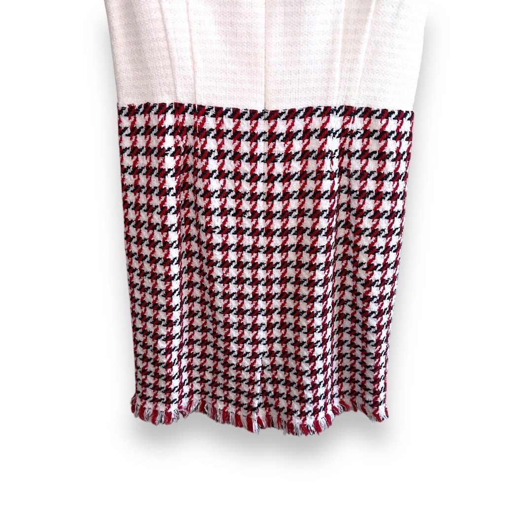 Oscar De La Renta NWT Oscar De La Renta Bicolor Houndstooth Tweed Dress Sz 12 Size XL / US 12-14 / IT 48-50 - 10 Thumbnail